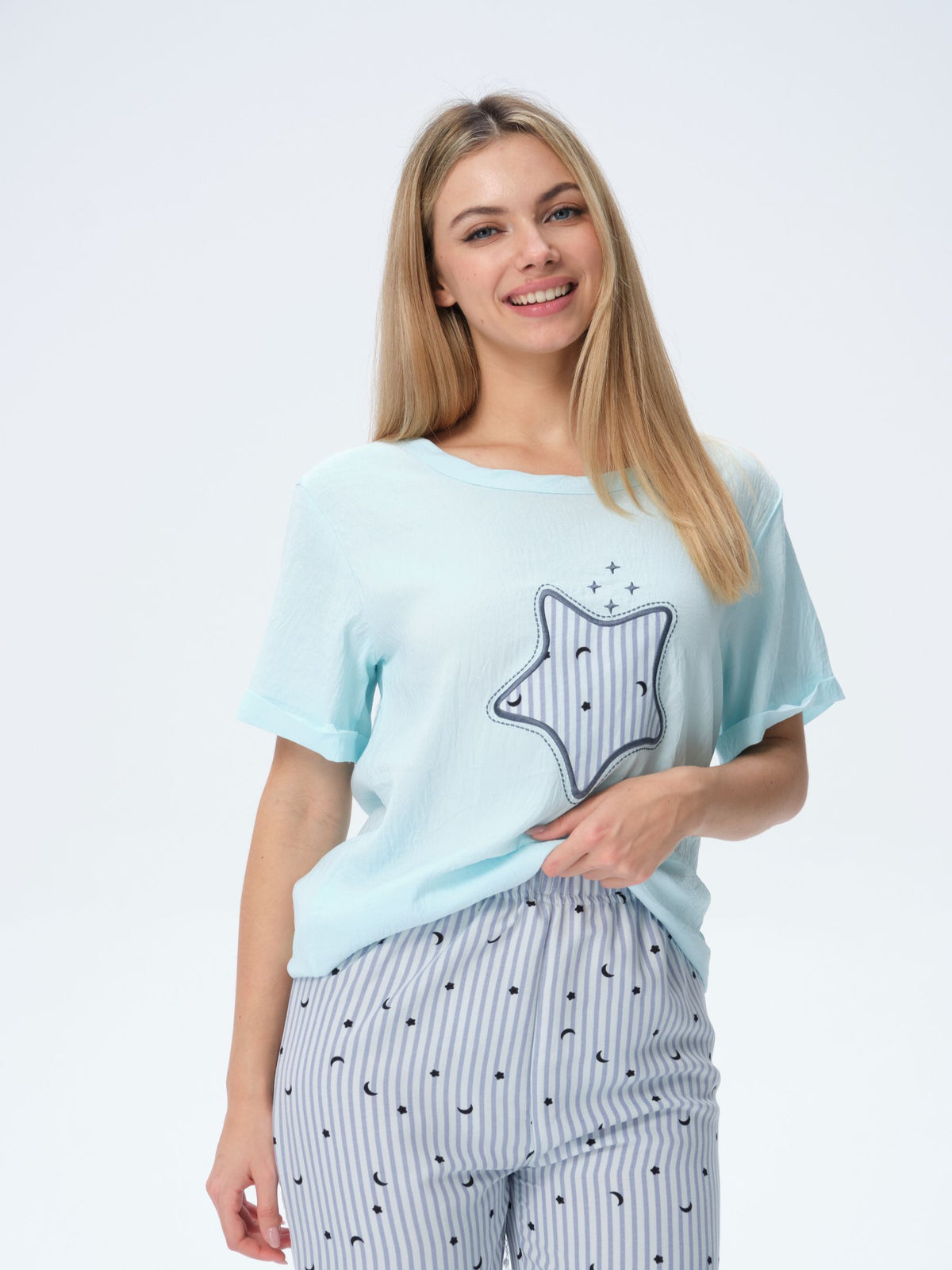 بيجامة نسائية - قطعتين (3XL-6XL)