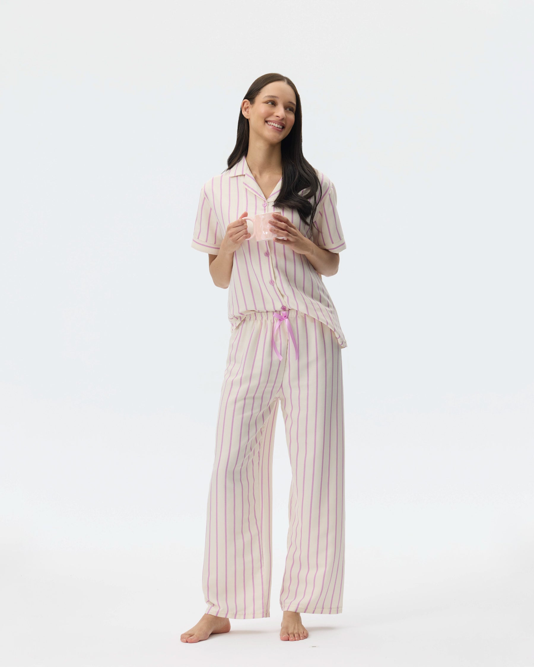 بيجامة نسائية - قطعتين (M-2XL)
