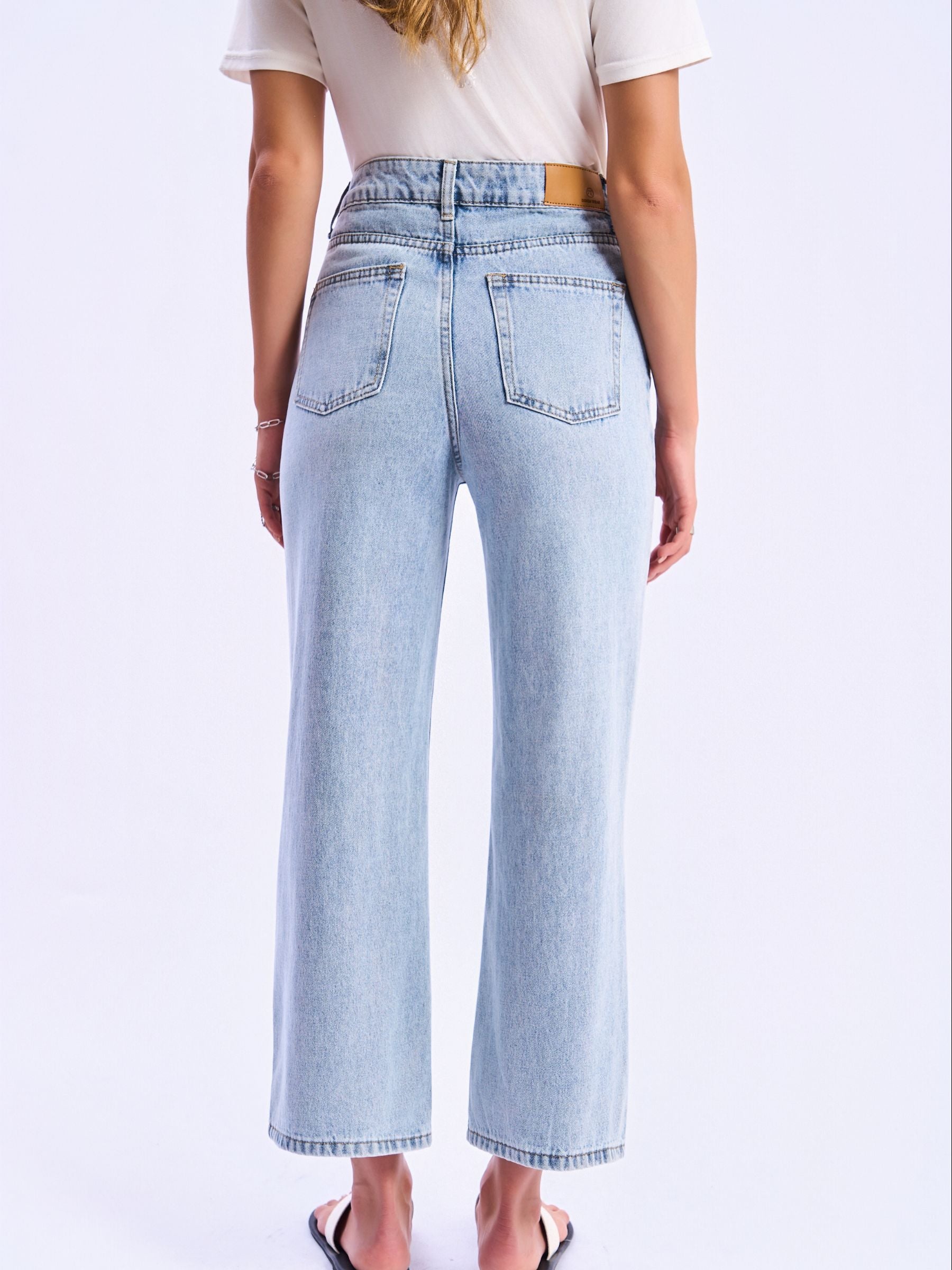 Feminines-High-Waisted-Wide-Leg-Jeans-Bleached-Blue-Denim#Color_Bleached Blue DENIM