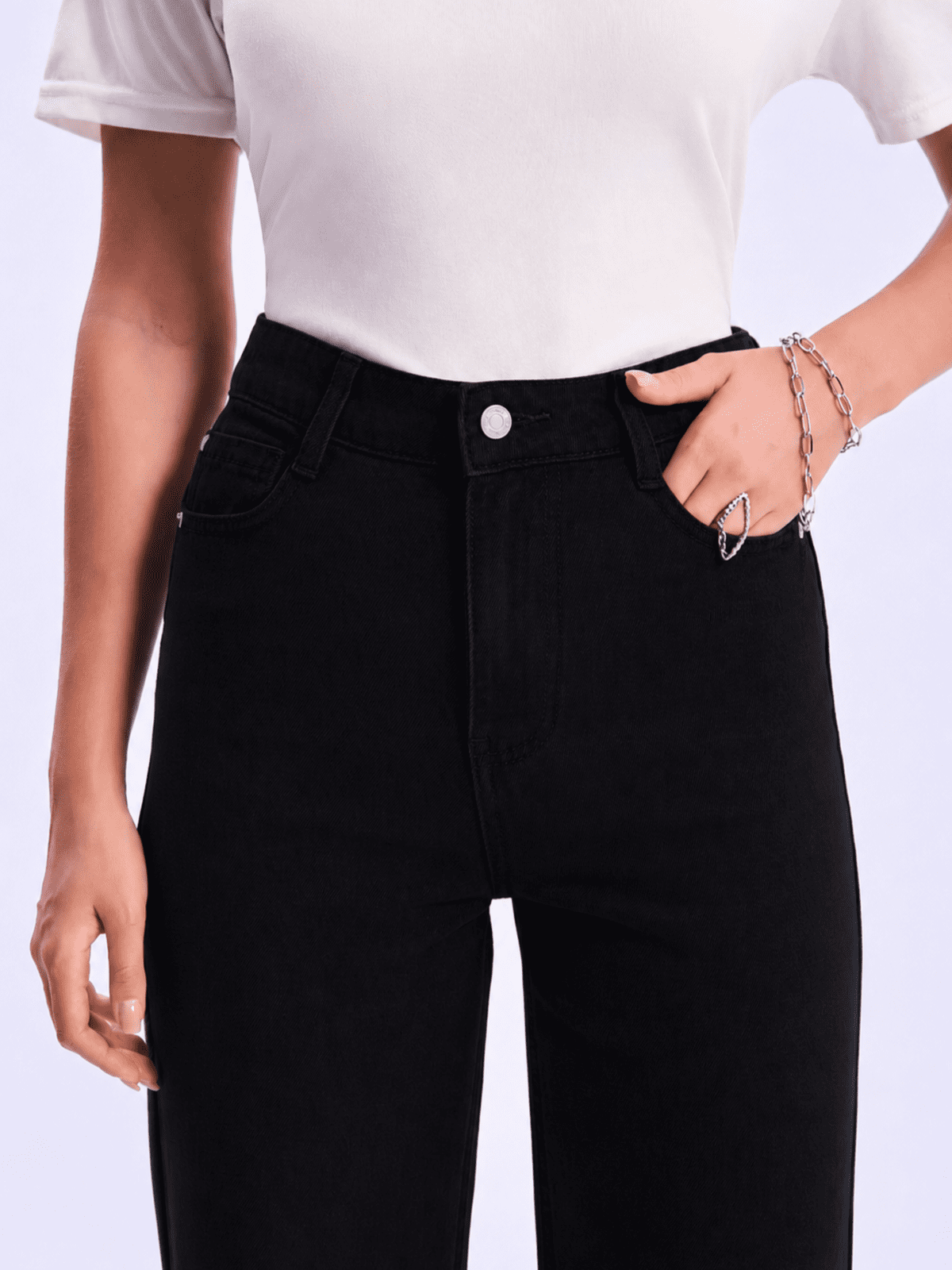 Feminines-High-Waisted-Wide-Leg-Jeans-Black-Denim#Color_BLACK DENIM