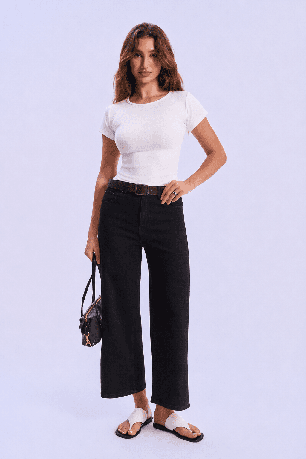 Feminines-High-Waisted-Straight-Wide-Leg-Jeans-Black-Denim#Color_BLACK DENIM