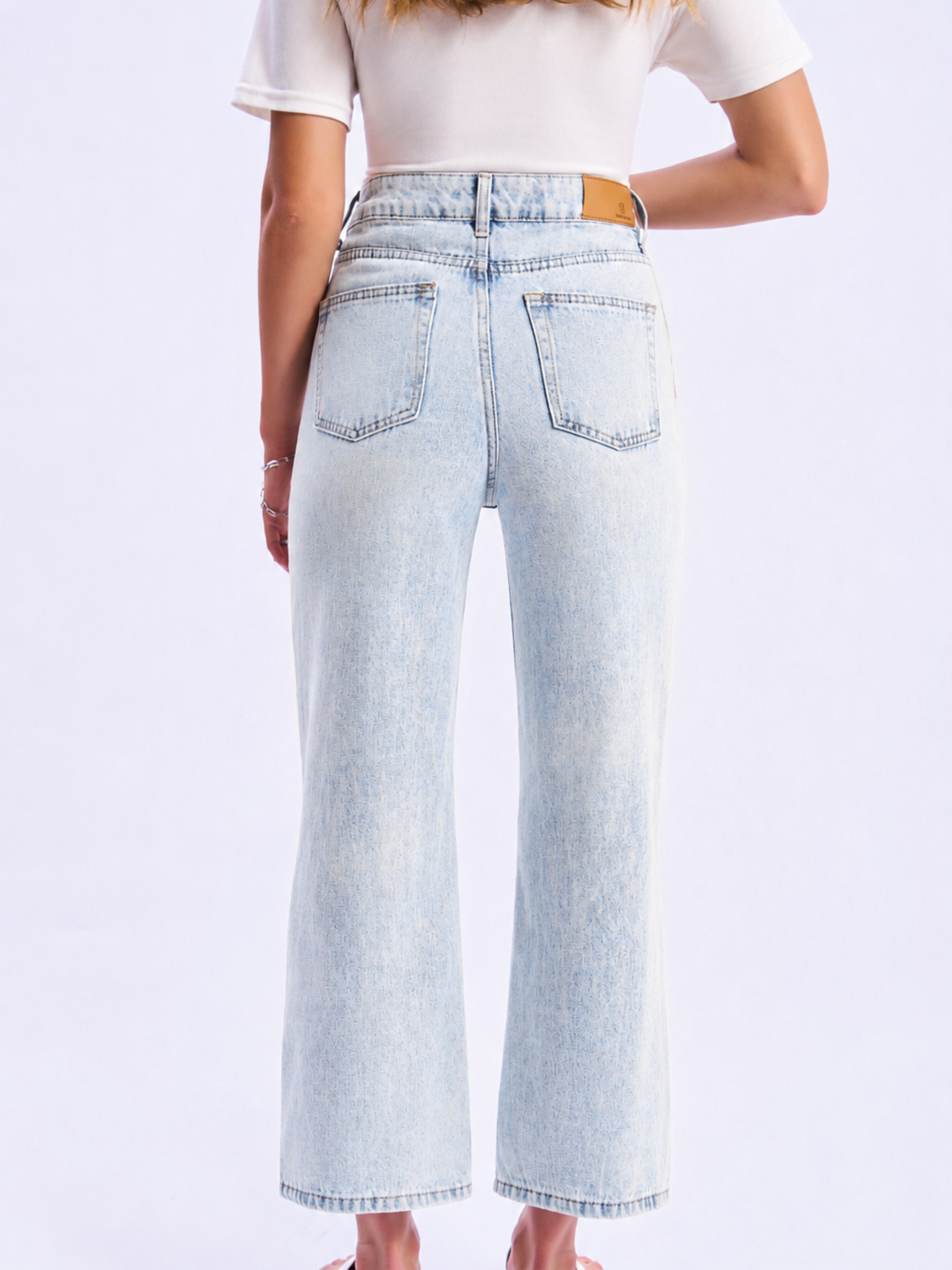 High-Waisted Wide-Leg Jeans