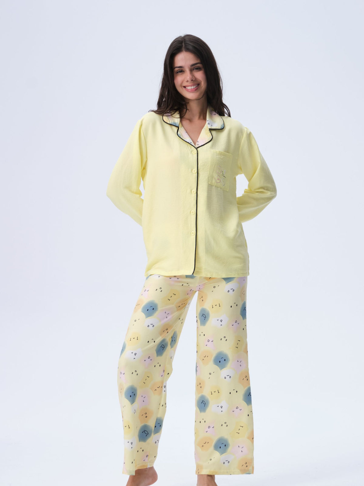 بيجامة نسائية - قطعتين (M-2XL)