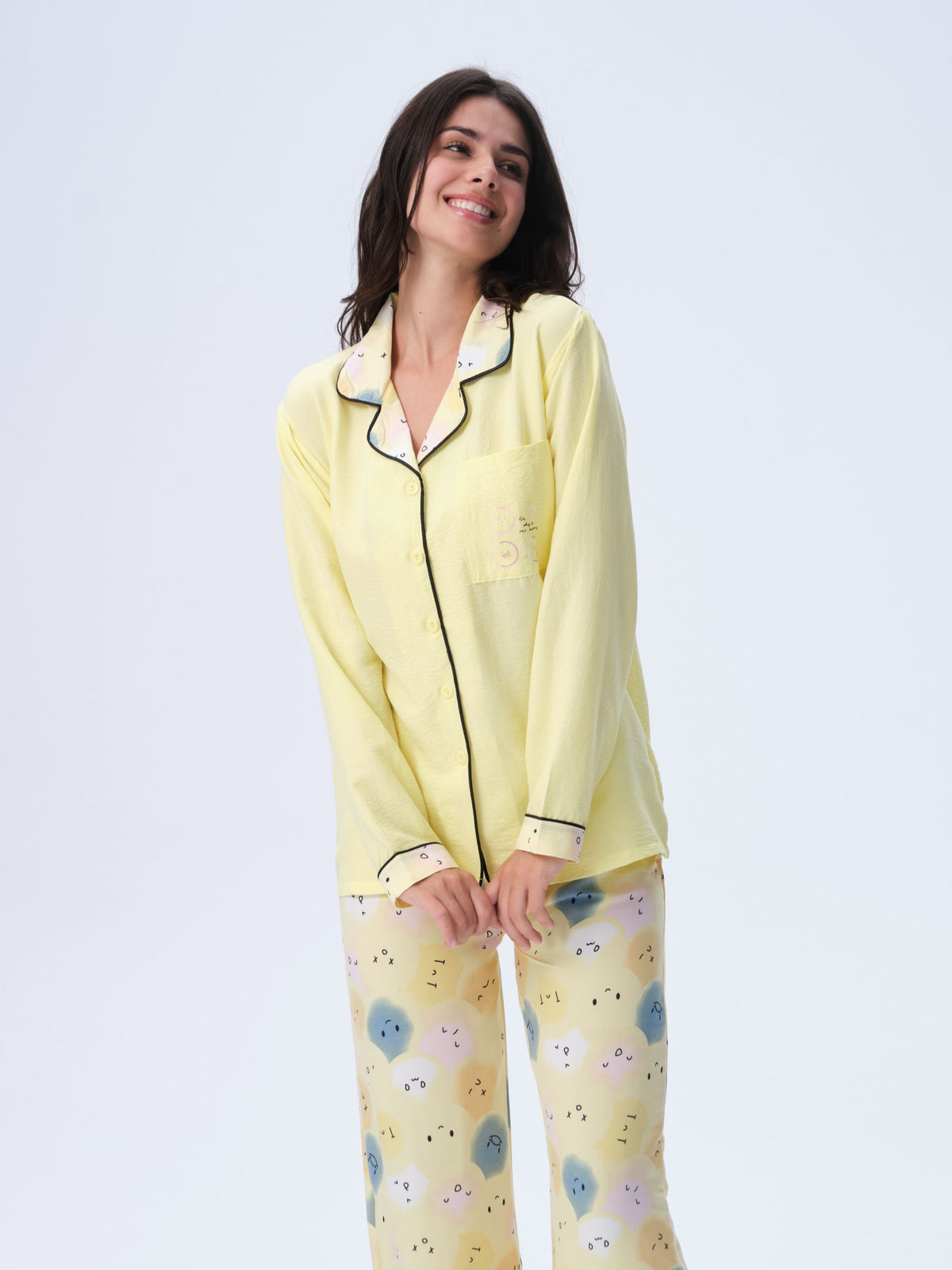 بيجامة نسائية - قطعتين (M-2XL)