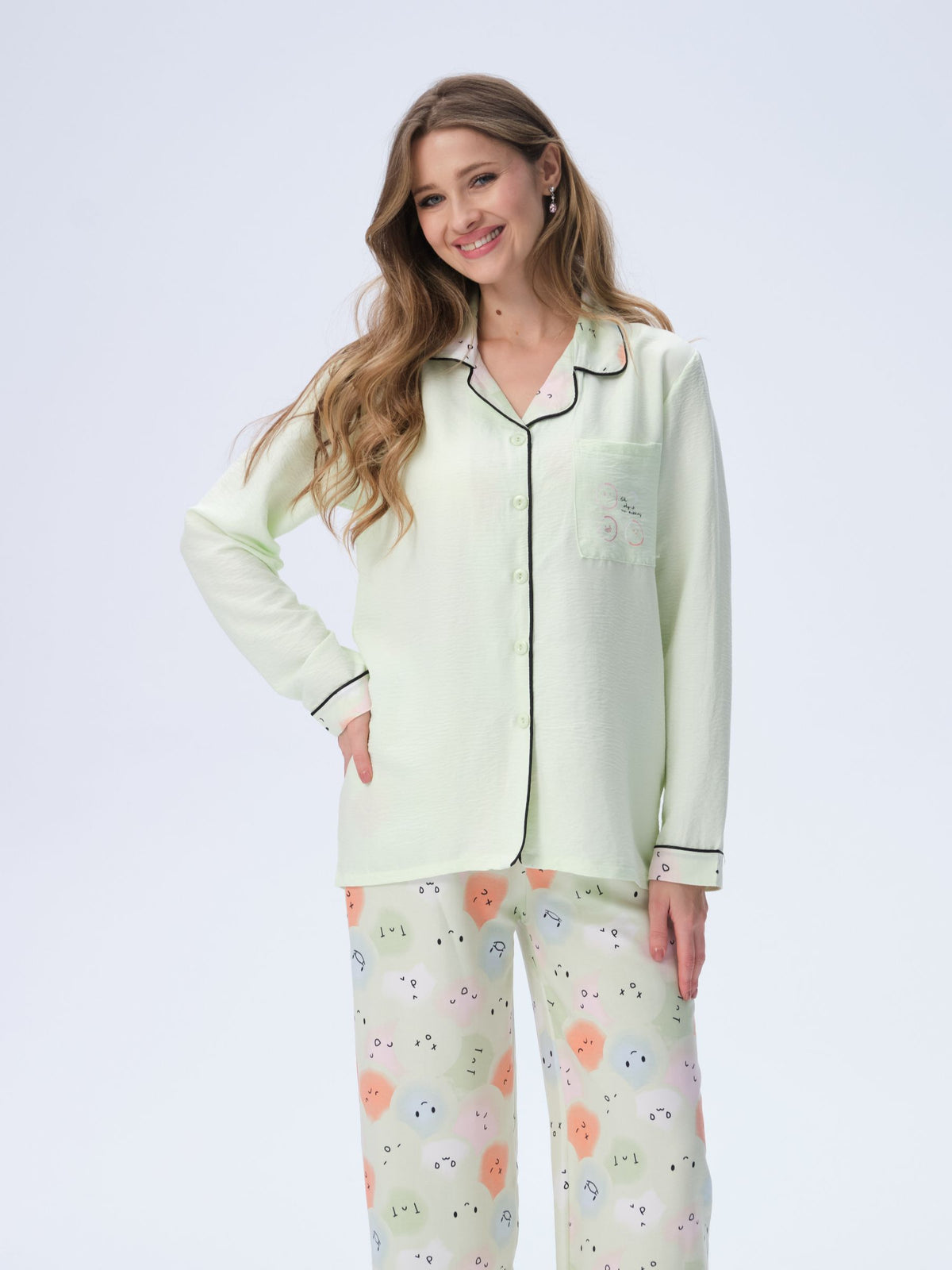 بيجامة نسائية - قطعتين (3XL-6XL)