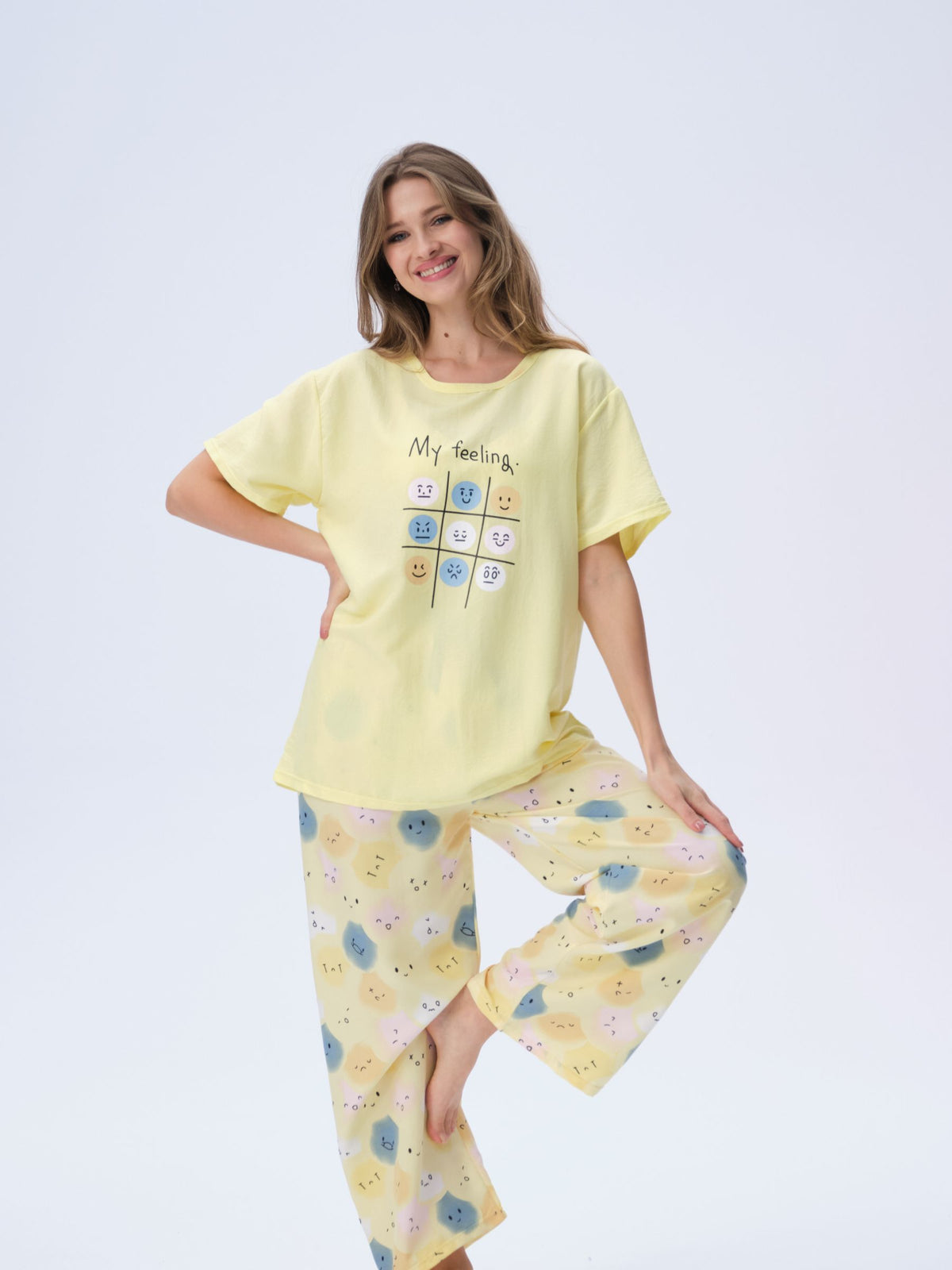 بيجامة نسائية - قطعتين (M-2XL)