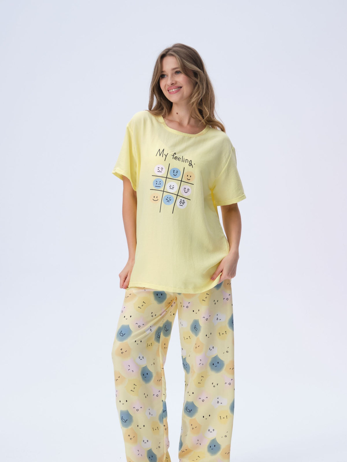 بيجامة نسائية - قطعتين (M-2XL)