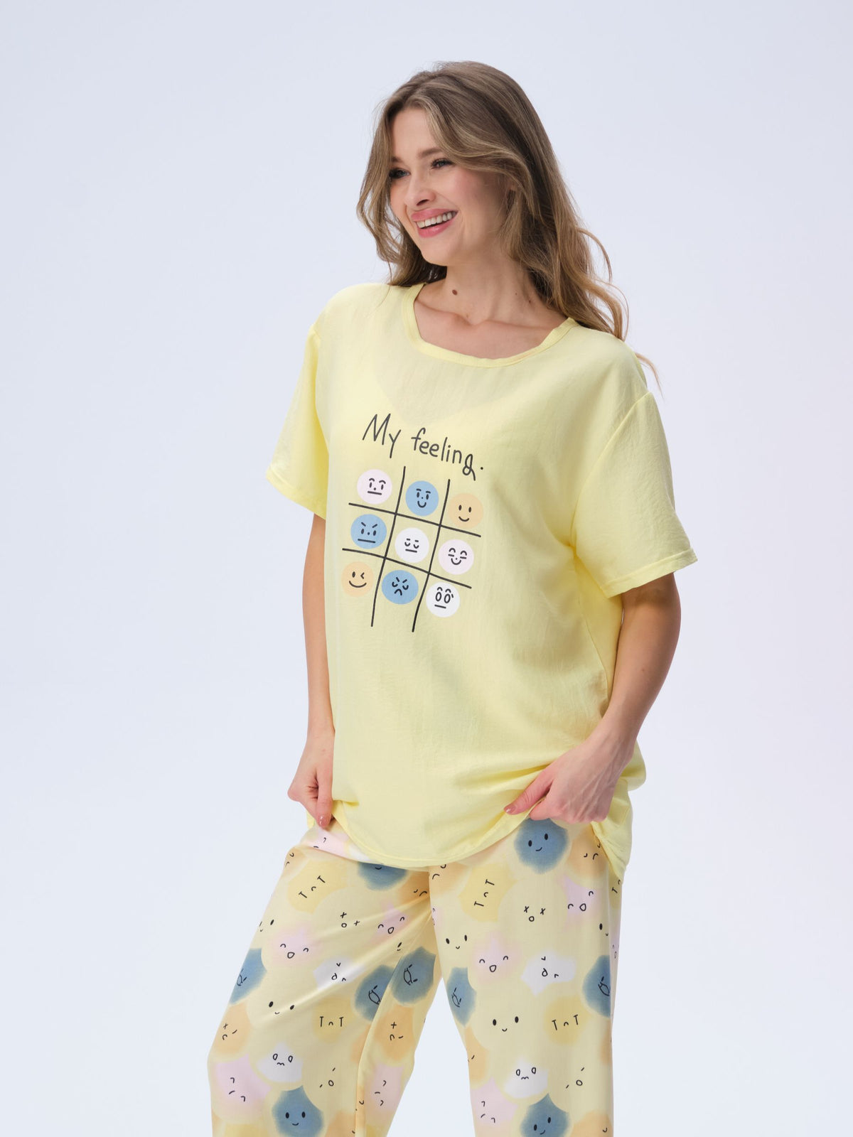 بيجامة نسائية - قطعتين (3XL-6XL)