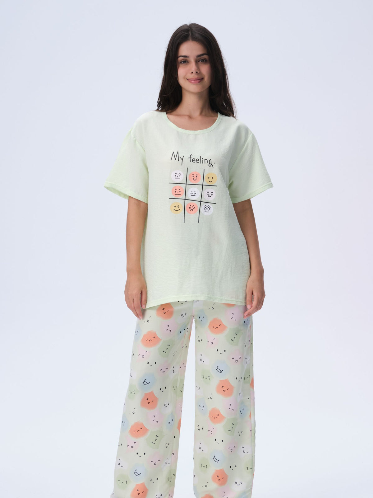 بيجامة نسائية - قطعتين (M-2XL)