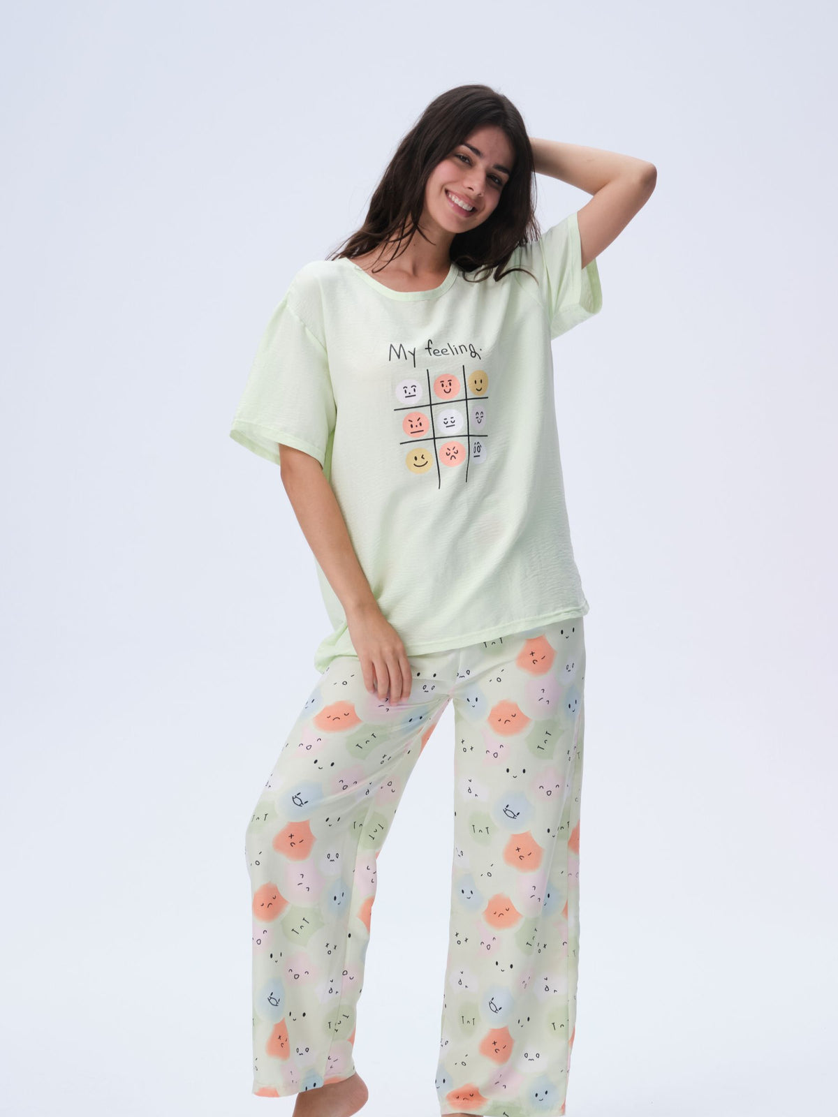 بيجامة نسائية - قطعتين (3XL-6XL)