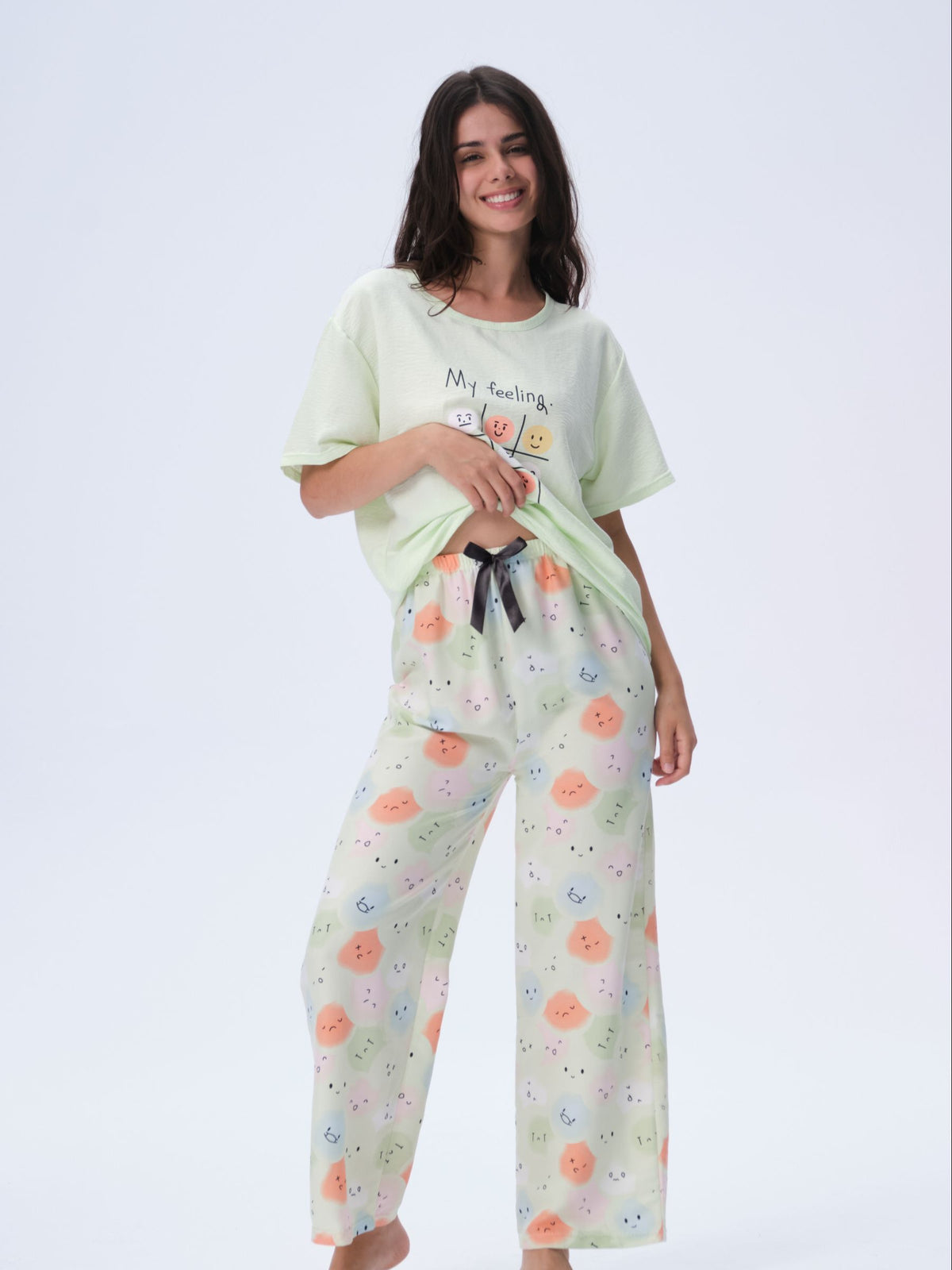 بيجامة نسائية - قطعتين (3XL-6XL)