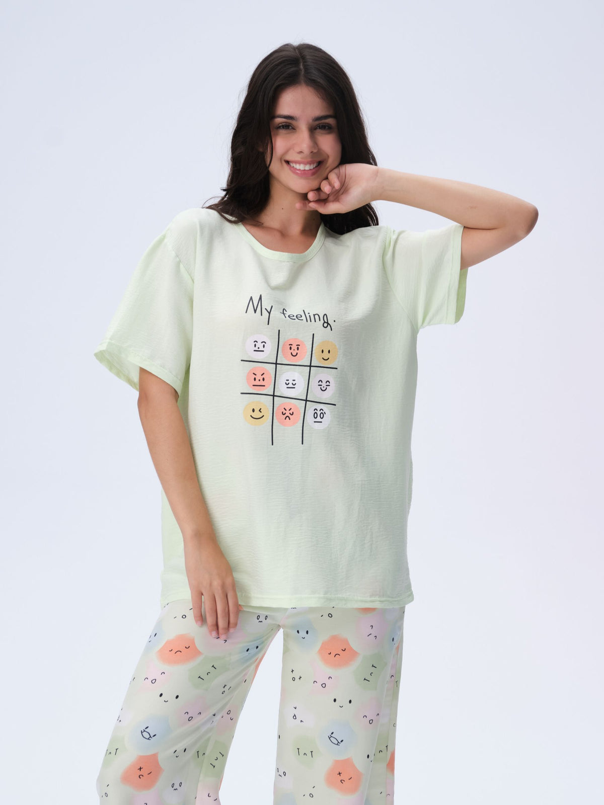بيجامة نسائية - قطعتين (3XL-6XL)
