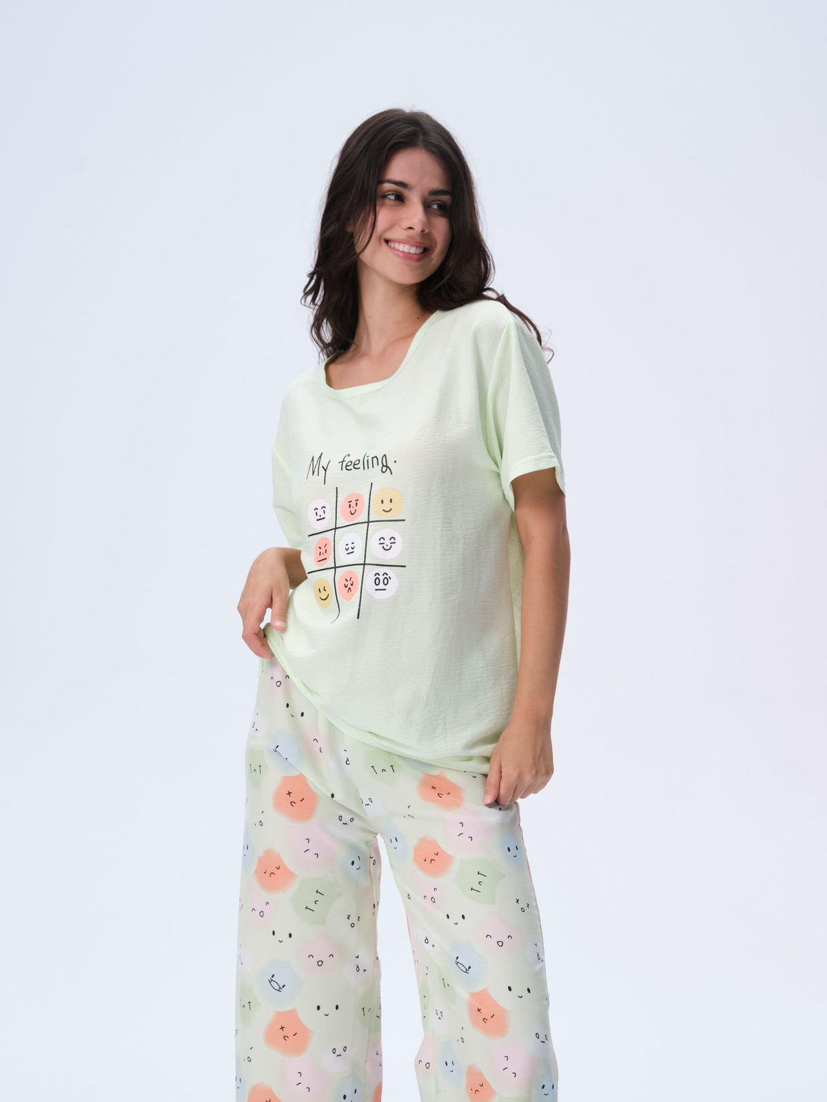 بيجامة نسائية - قطعتين (M-2XL)