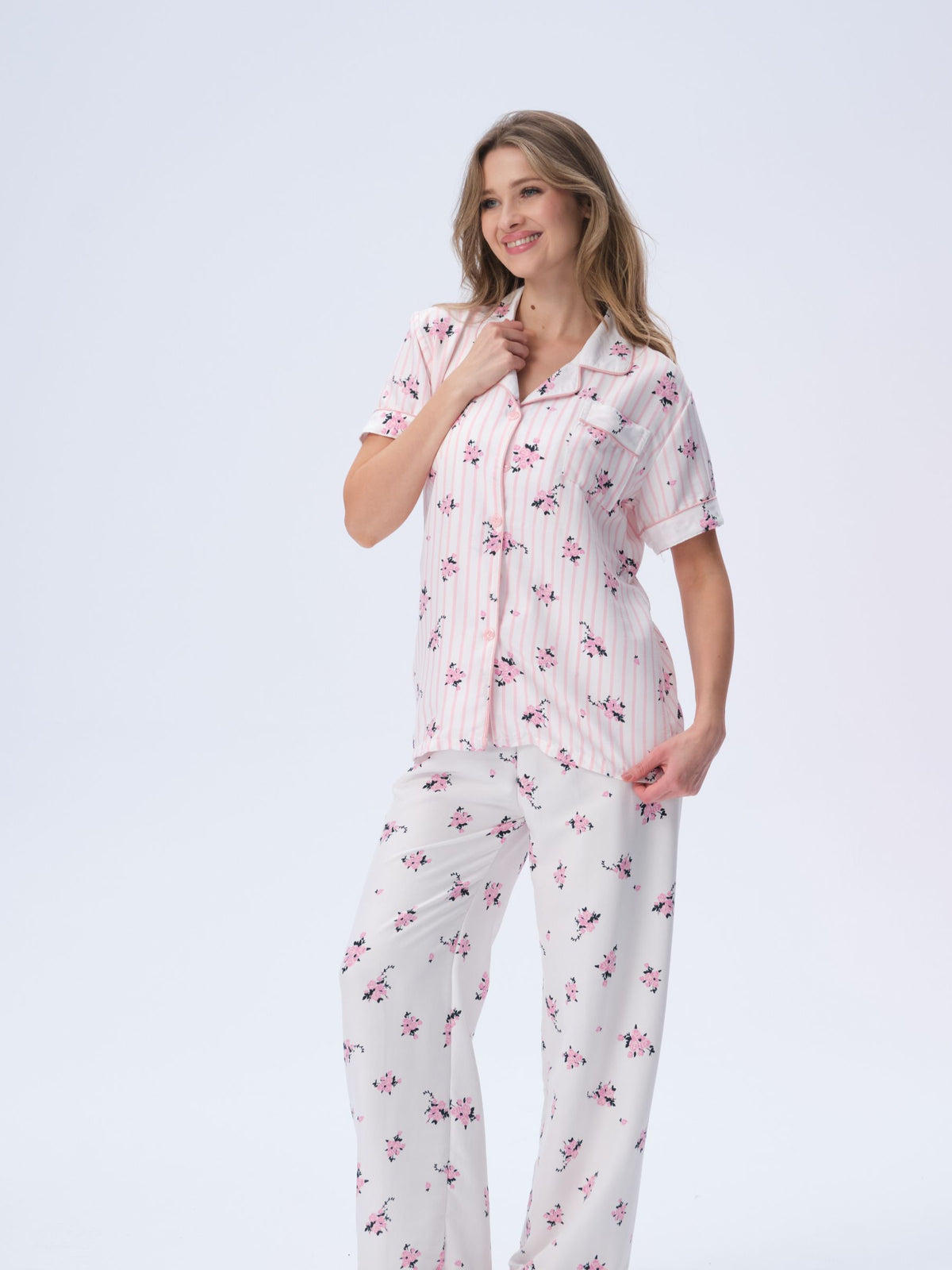 بيجامة نسائية - قطعتين (3XL-6XL)