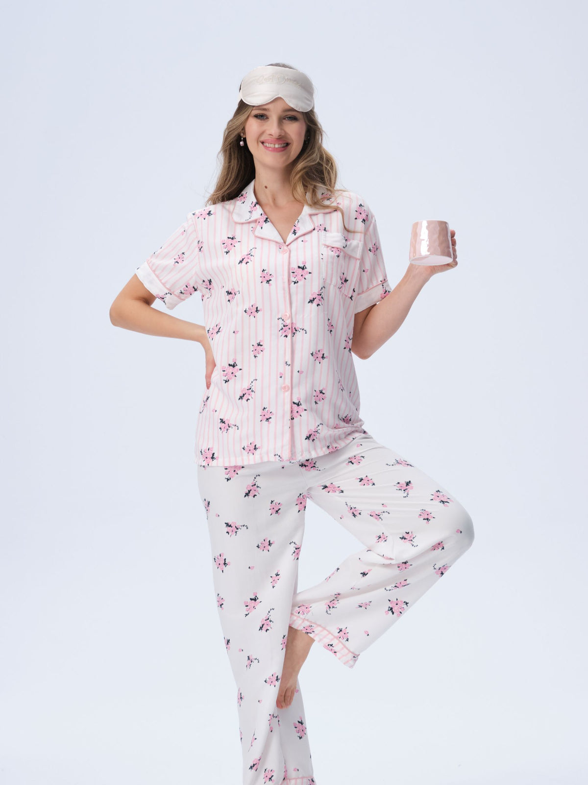 بيجامة نسائية - قطعتين (3XL-6XL)