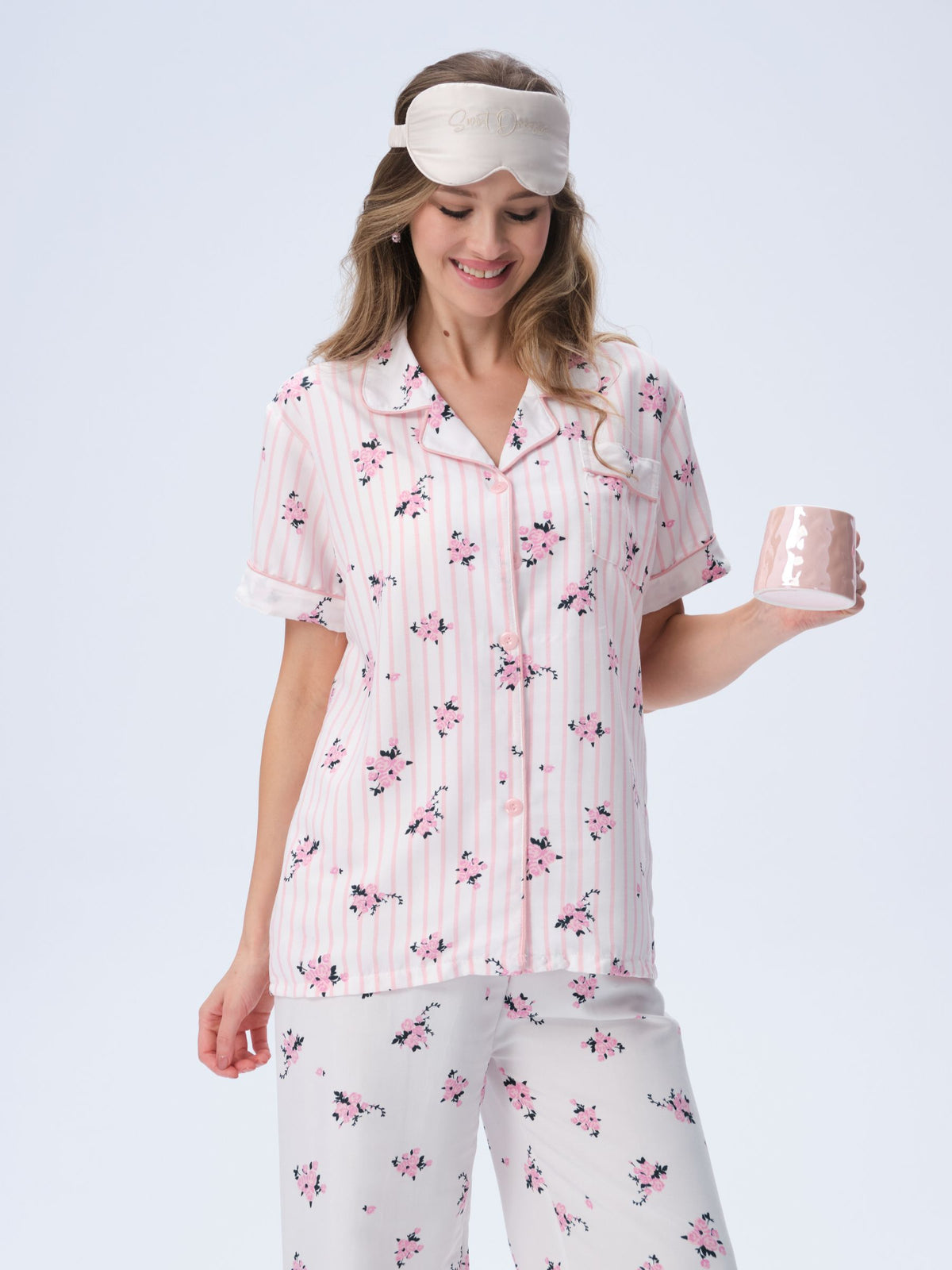 بيجامة نسائية - قطعتين (3XL-6XL)