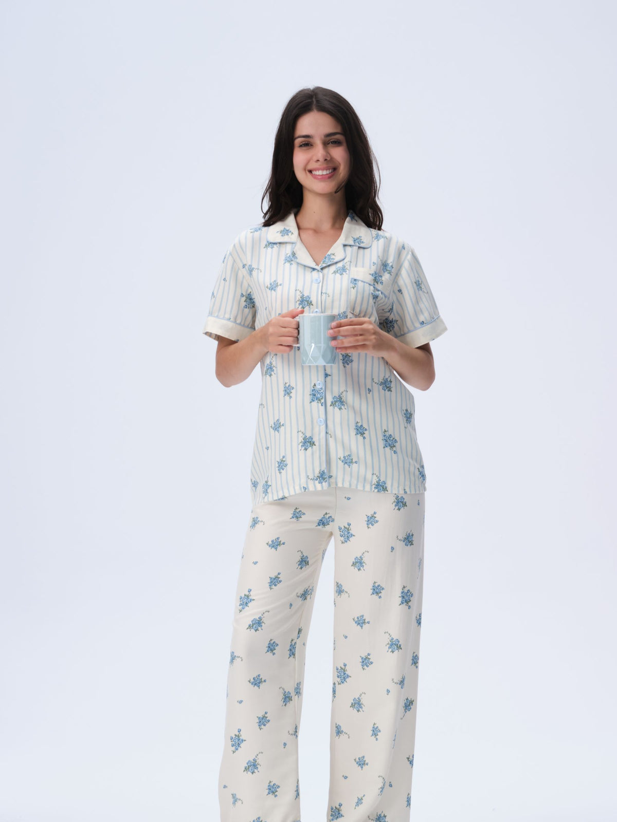 بيجامة نسائية - قطعتين (3XL-6XL)