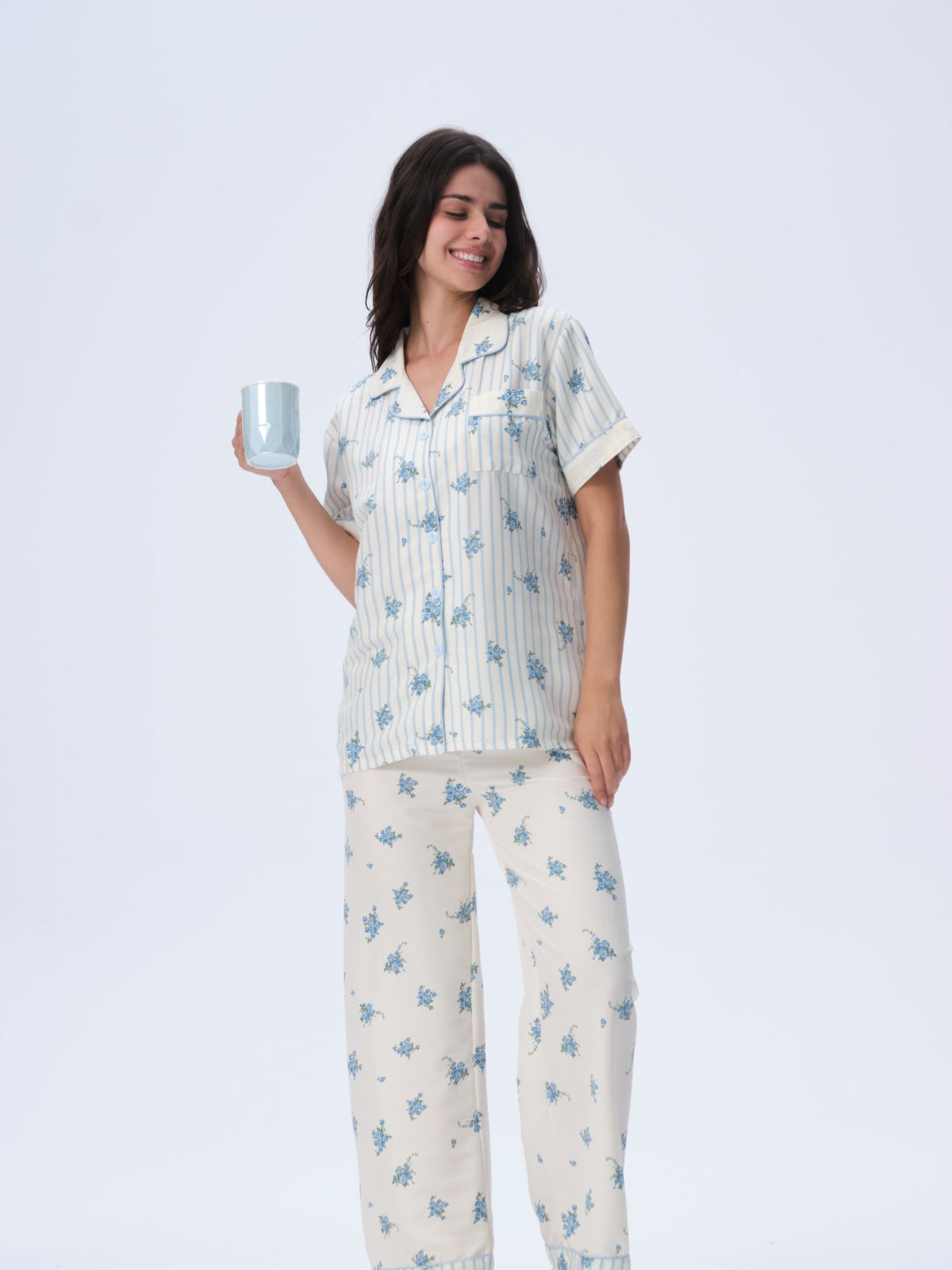بيجامة نسائية - قطعتين (3XL-6XL)