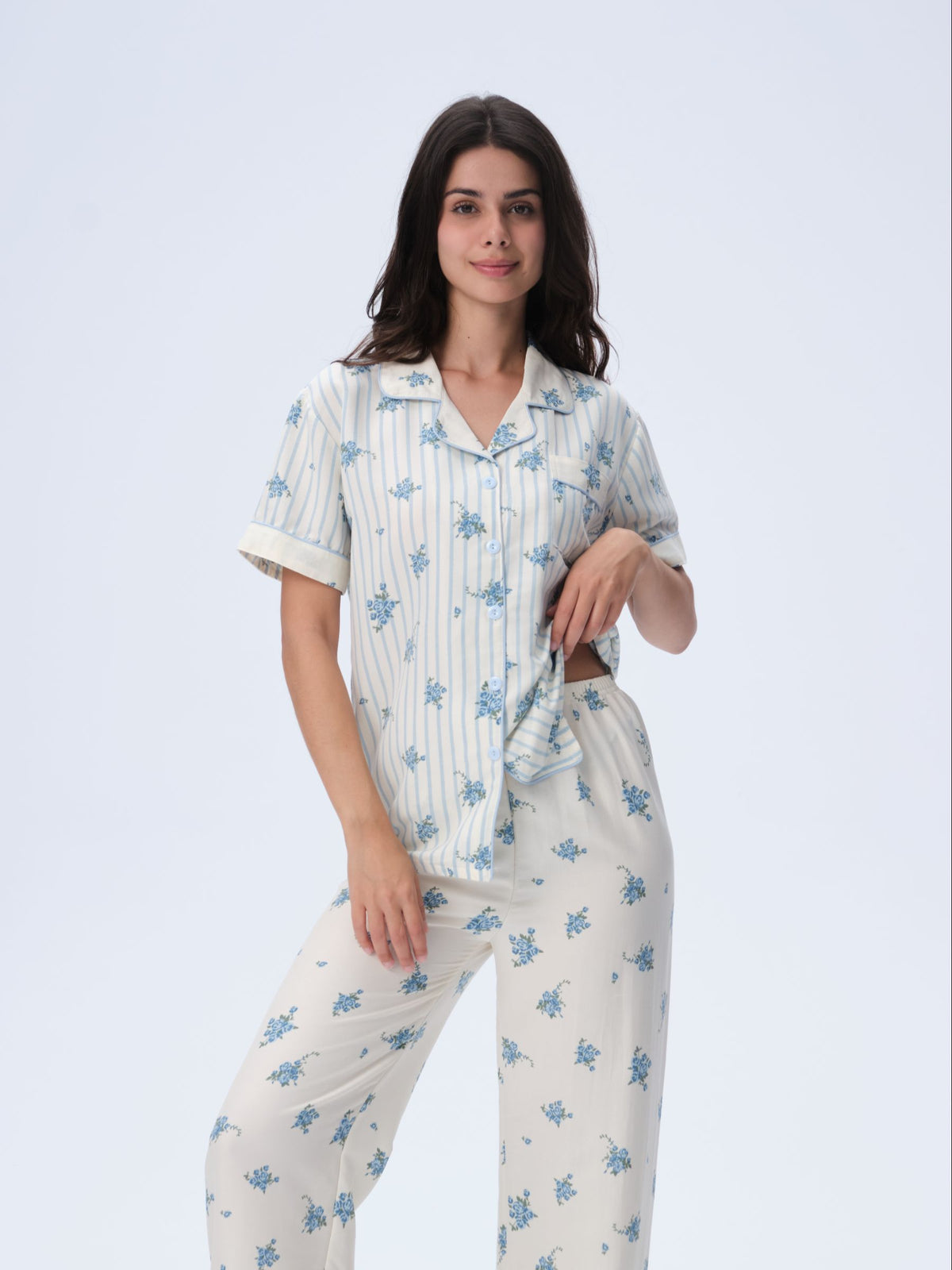 بيجامة نسائية - قطعتين (M-2XL)