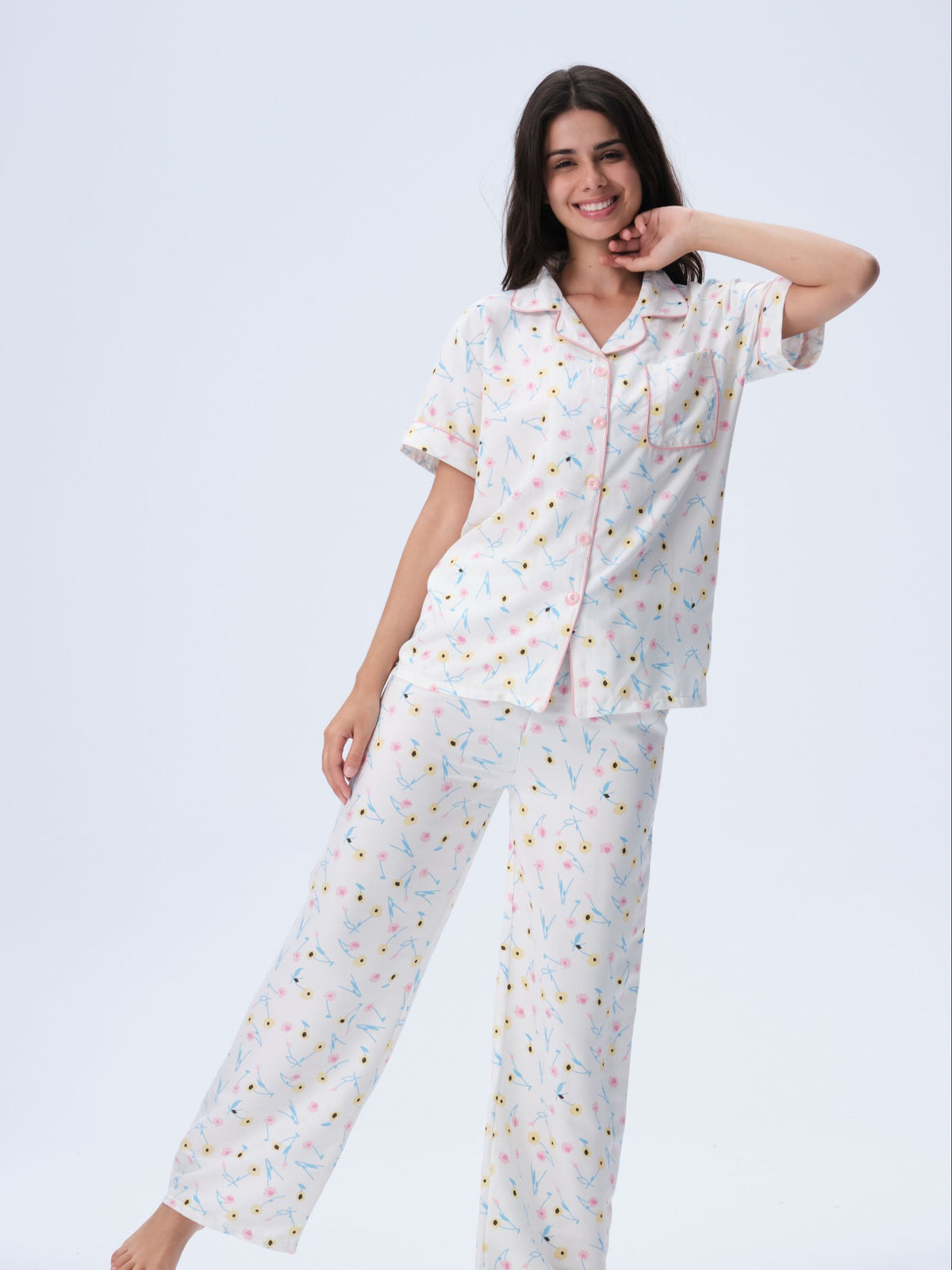 بيجامة نسائية - قطعتين (M-2XL)