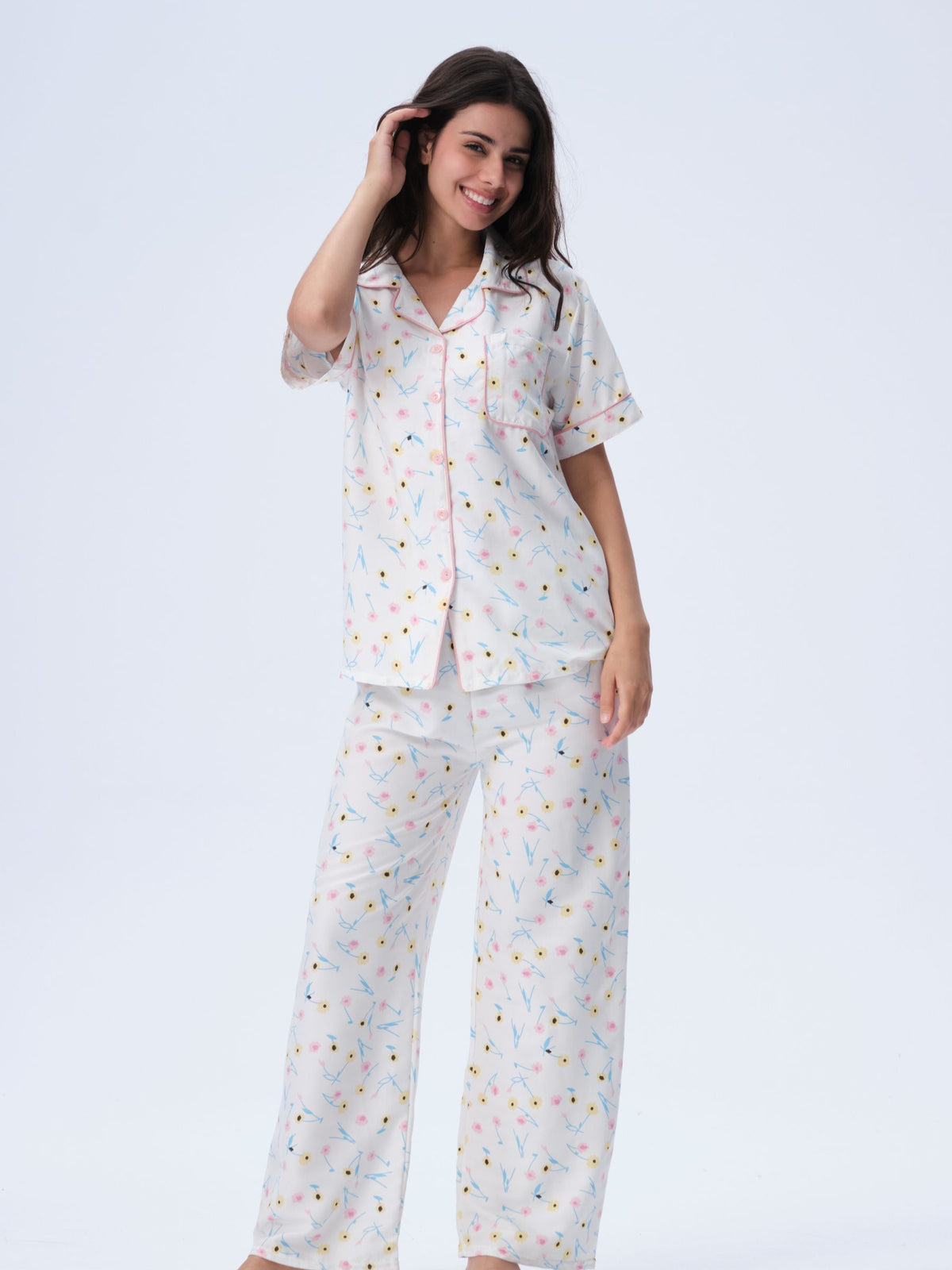 بيجامة نسائية - قطعتين (M-2XL)