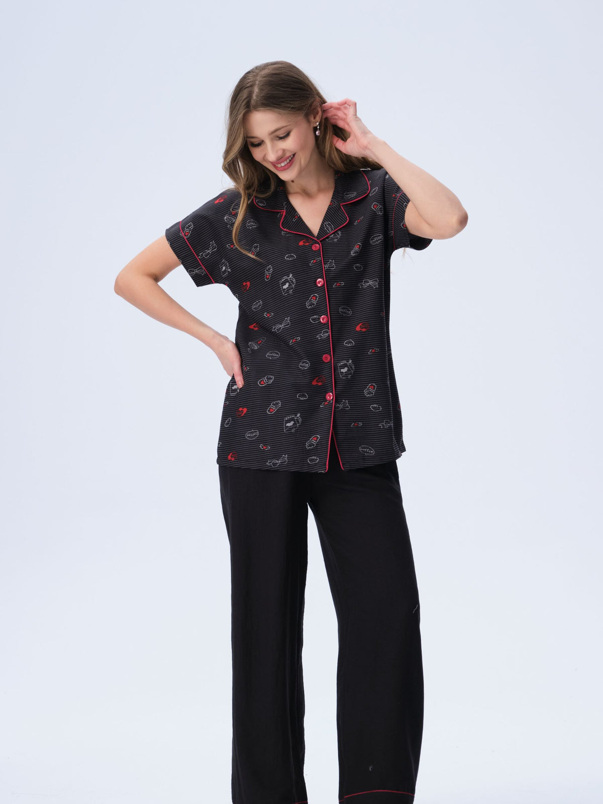 بيجامة نسائية - قطعتين (3XL-6XL)