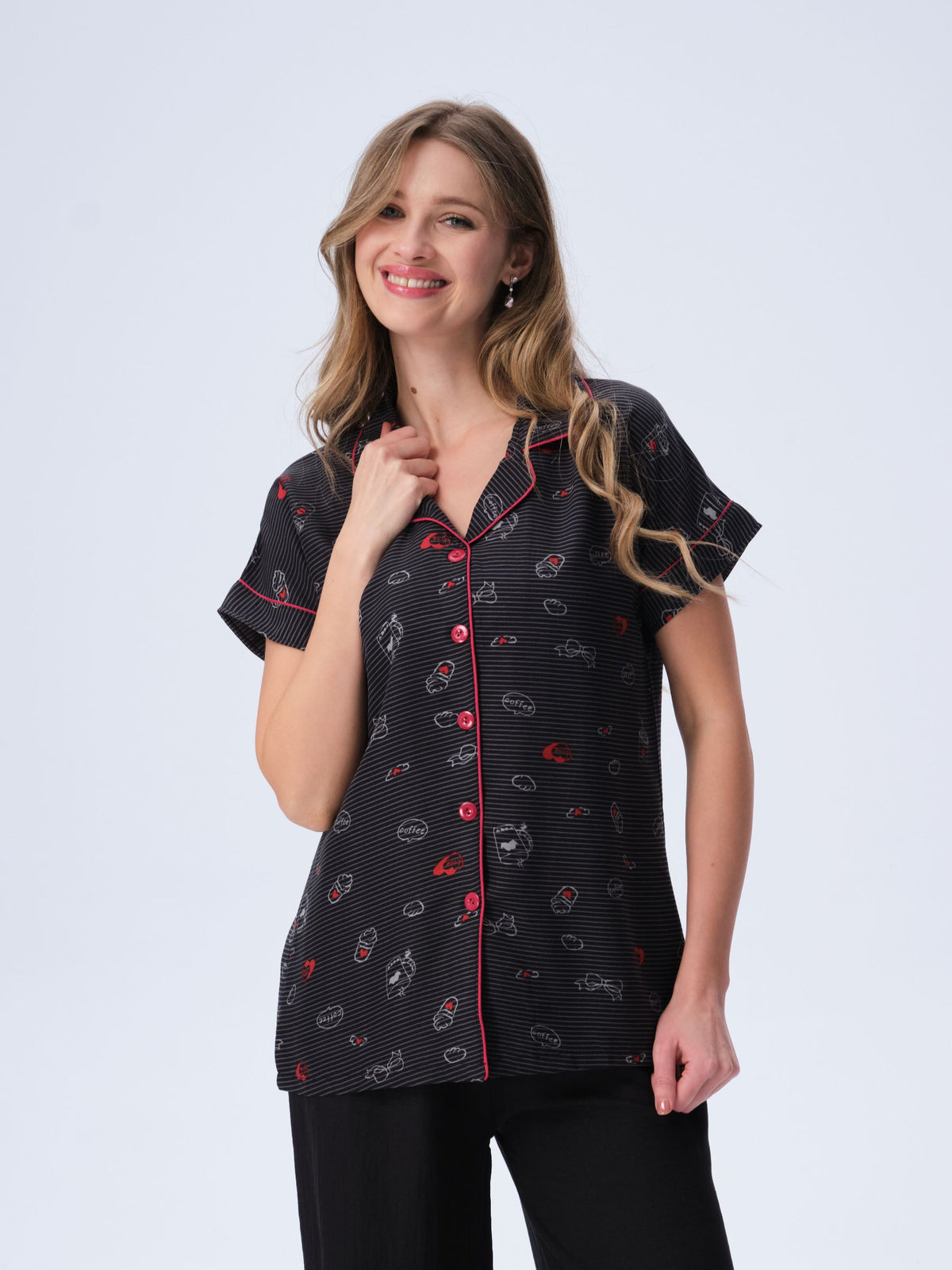 بيجامة نسائية - قطعتين (3XL-6XL)