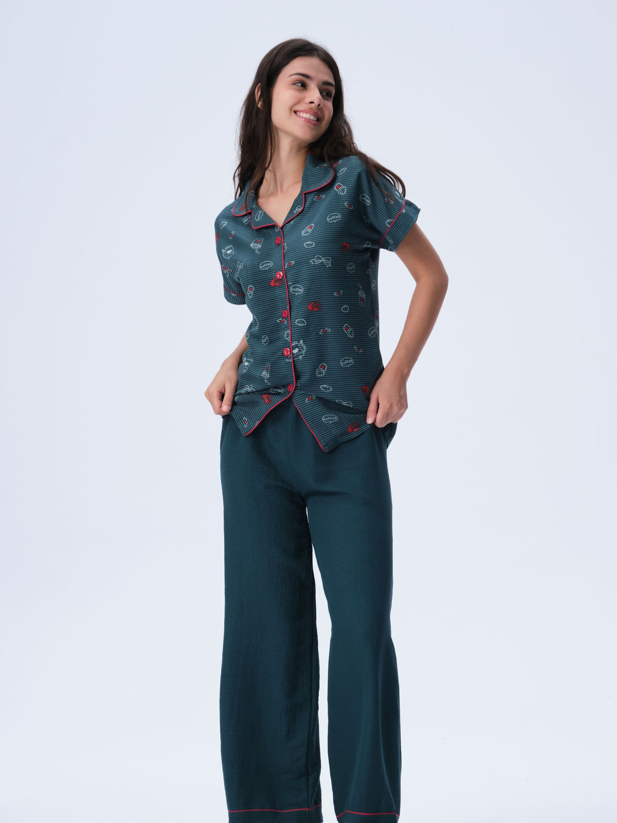بيجامة نسائية - قطعتين (3XL-6XL)