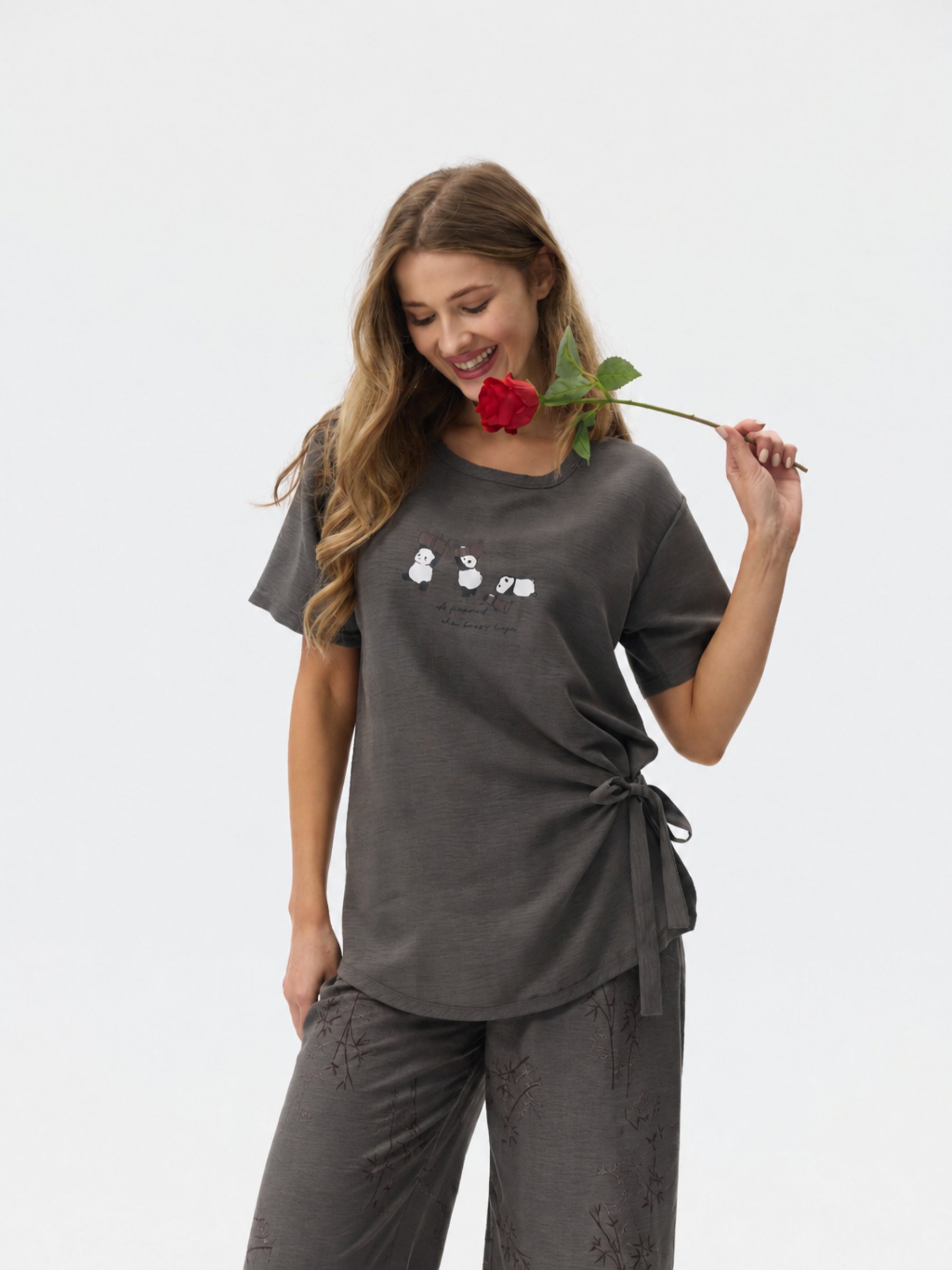 بيجامة نسائية - قطعتين (M-2XL)