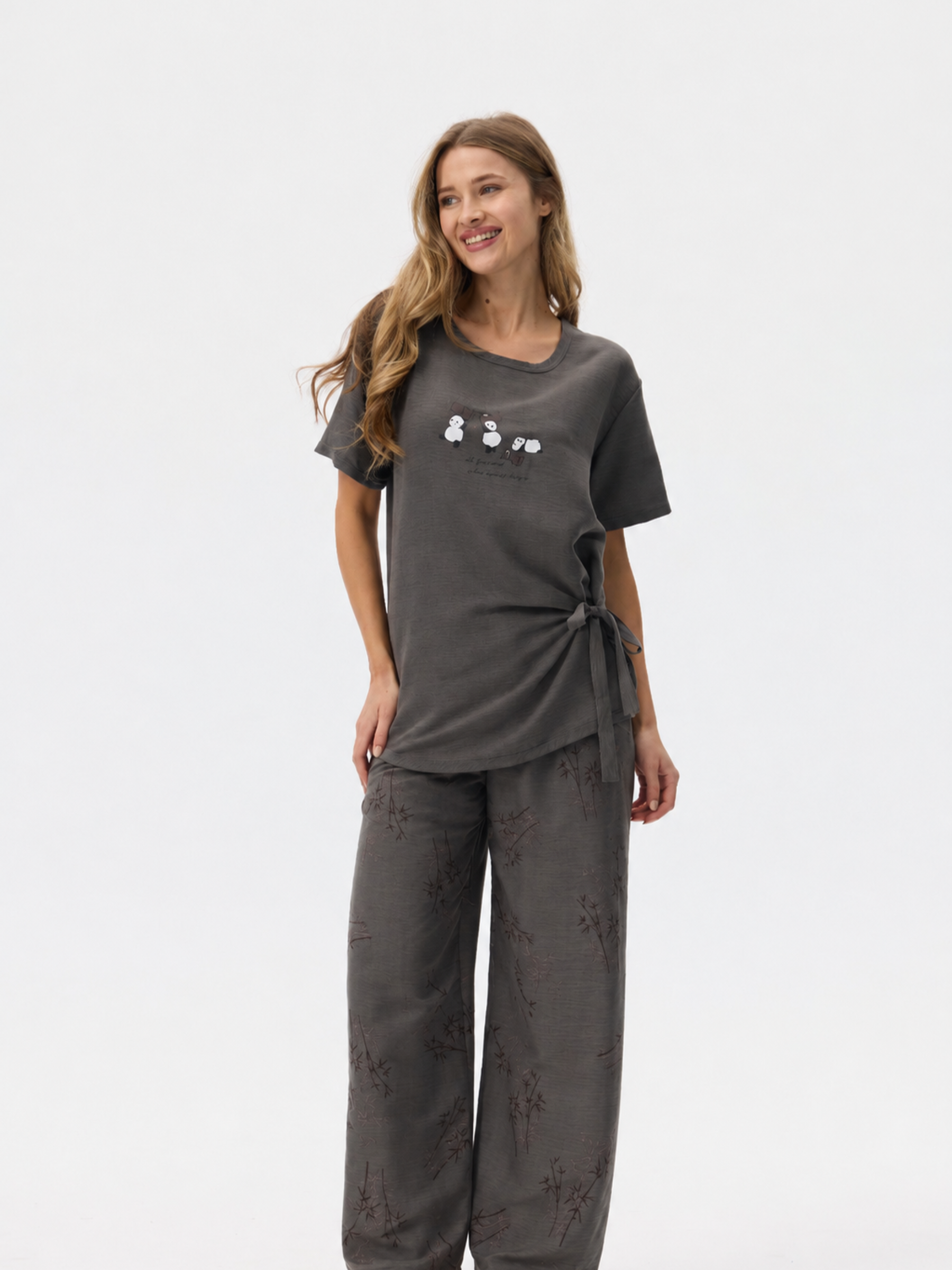 بيجامة نسائية - قطعتين (M-2XL)
