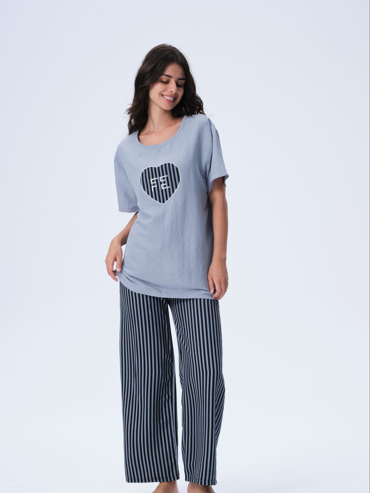 بيجامة نسائية - قطعتين (3XL-6XL)