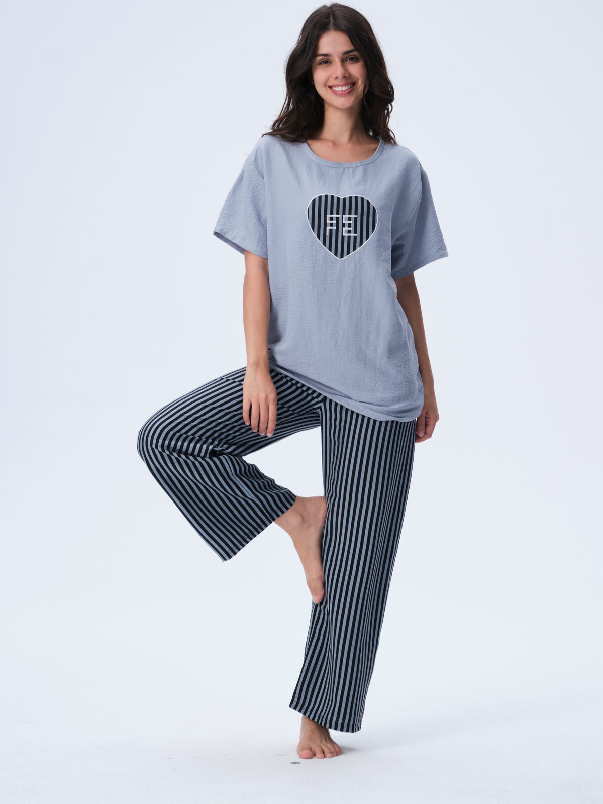 بيجامة نسائية - قطعتين (3XL-6XL)