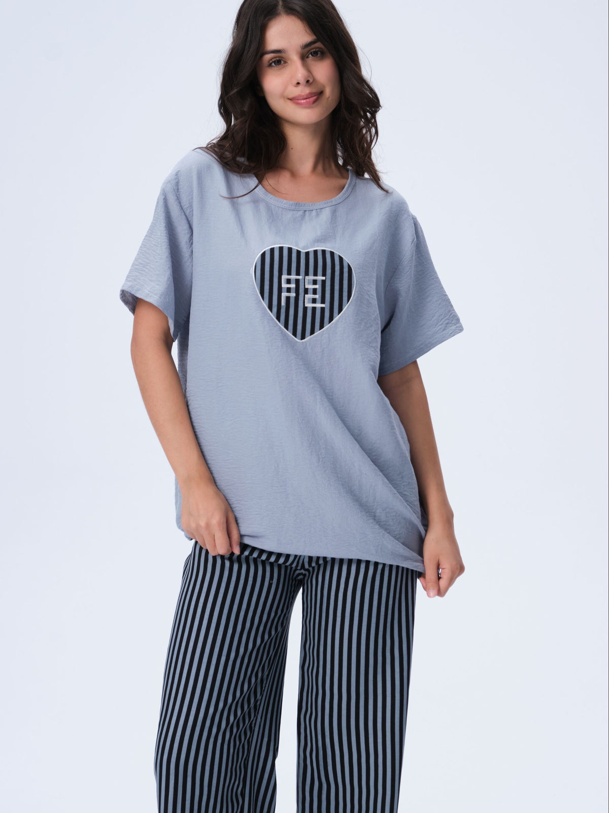 بيجامة نسائية - قطعتين (M-2XL)