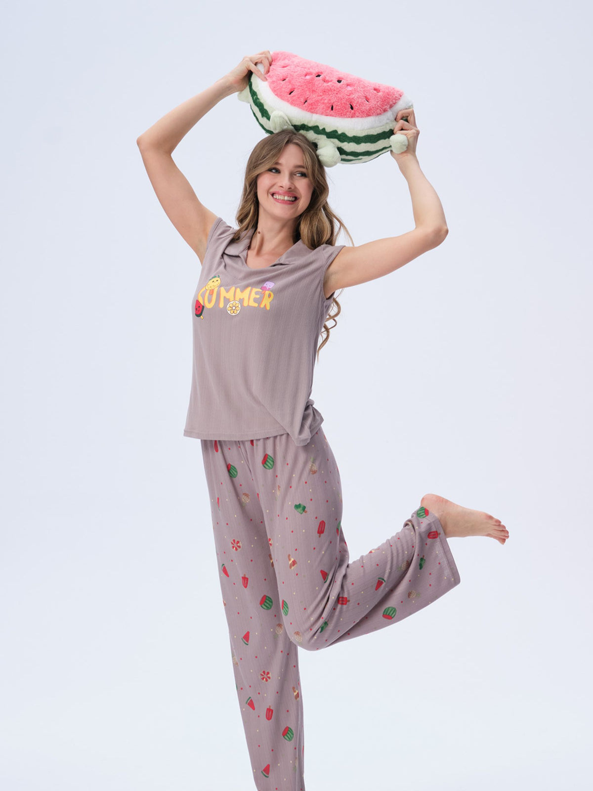 بيجامة نسائية - قطعتين (3XL-6XL)