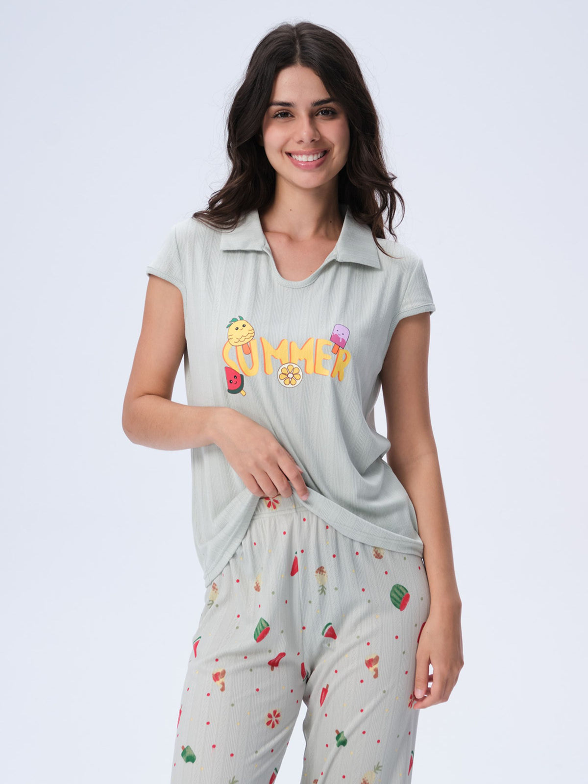 بيجامة نسائية - قطعتين (3XL-6XL)