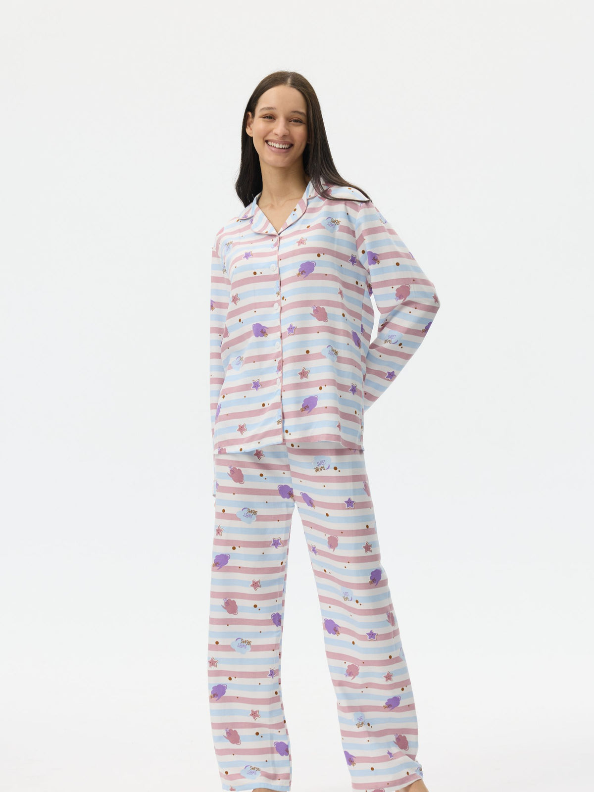 بيجامة نسائية - قطعتين (M-2XL)