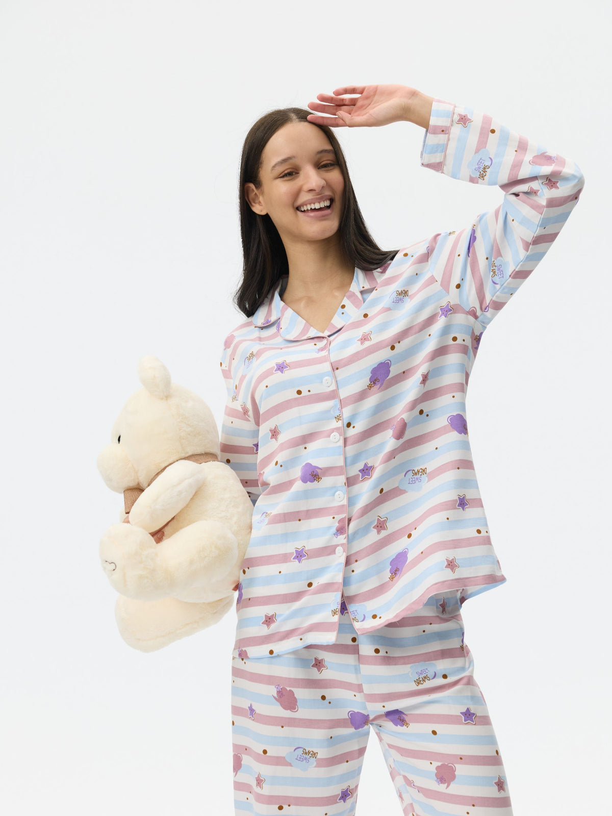 بيجامة نسائية - قطعتين (3XL-6XL)