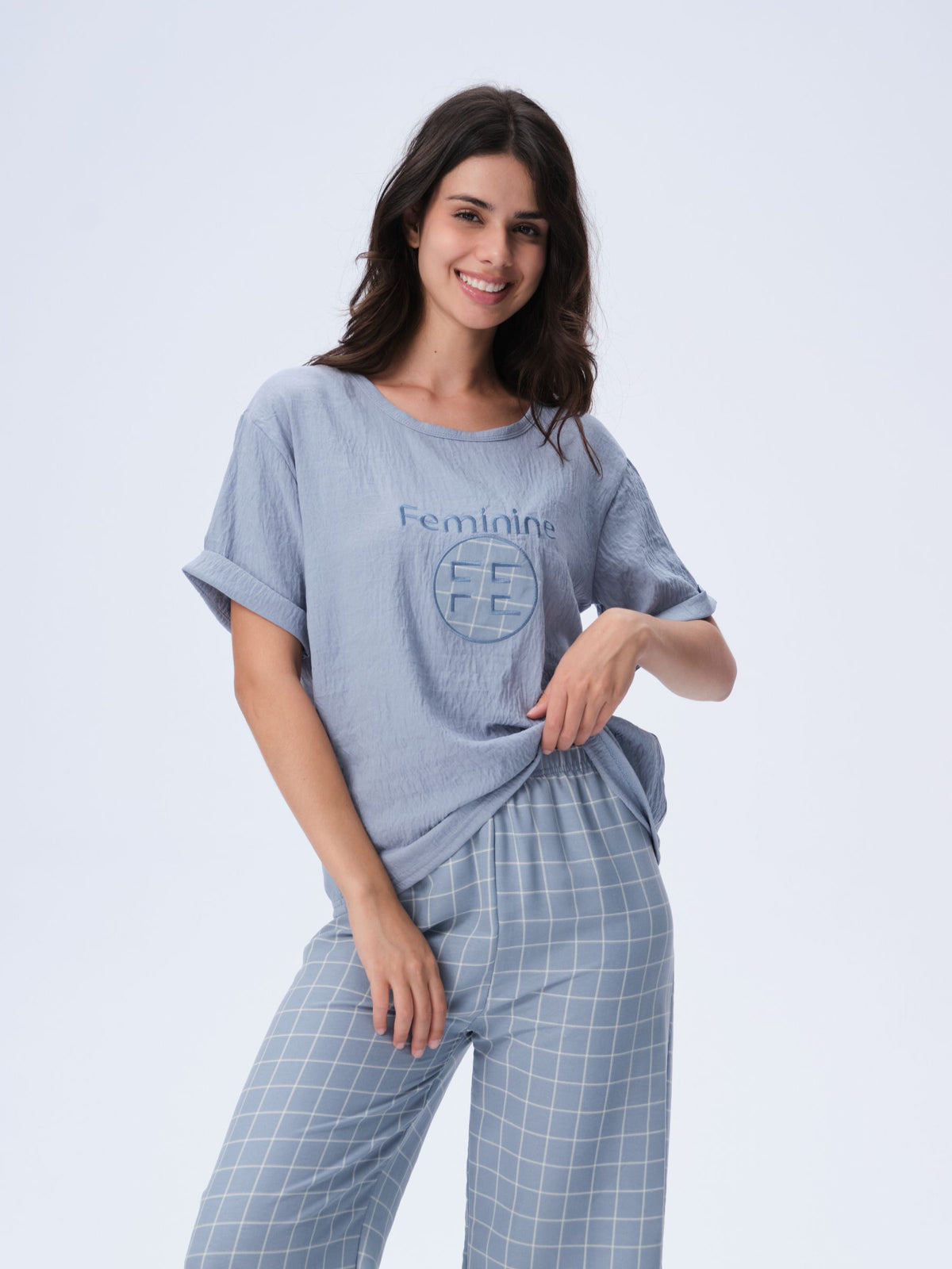 بيجامة نسائية - قطعتين (M-2XL)