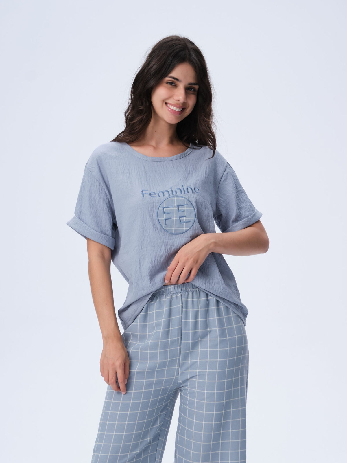 بيجامة نسائية - قطعتين (M-2XL)