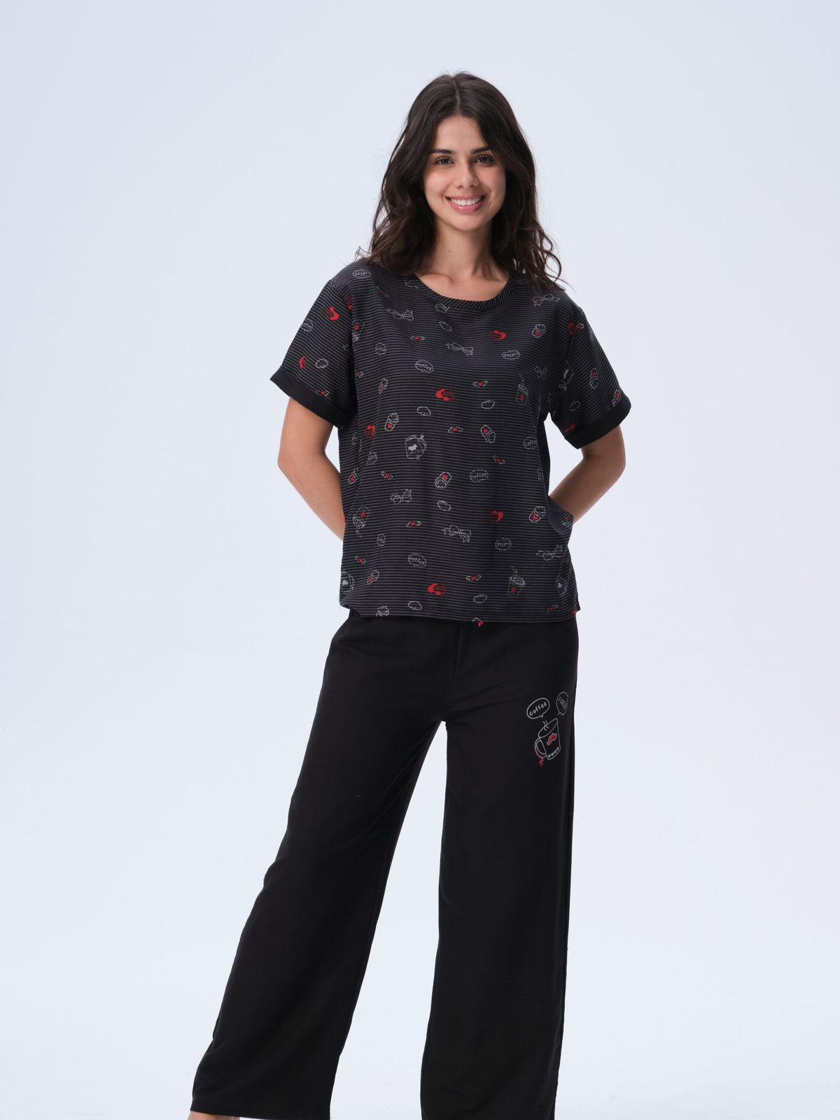 بيجامة نسائية - قطعتين (3XL-6XL)