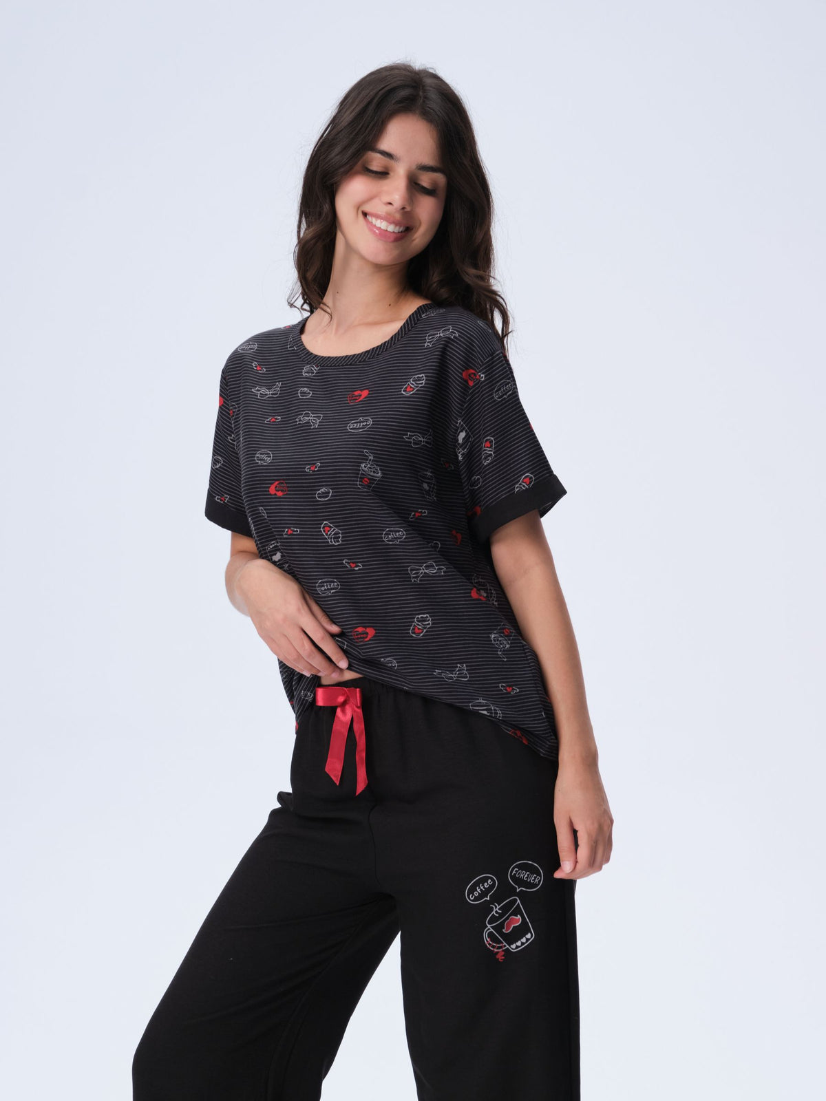 بيجامة نسائية - قطعتين (M-2XL)