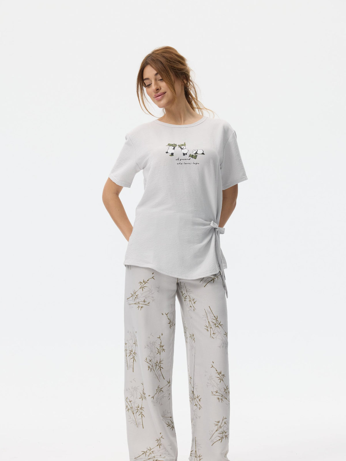 بيجامة نسائية - قطعتين (M-2XL)
