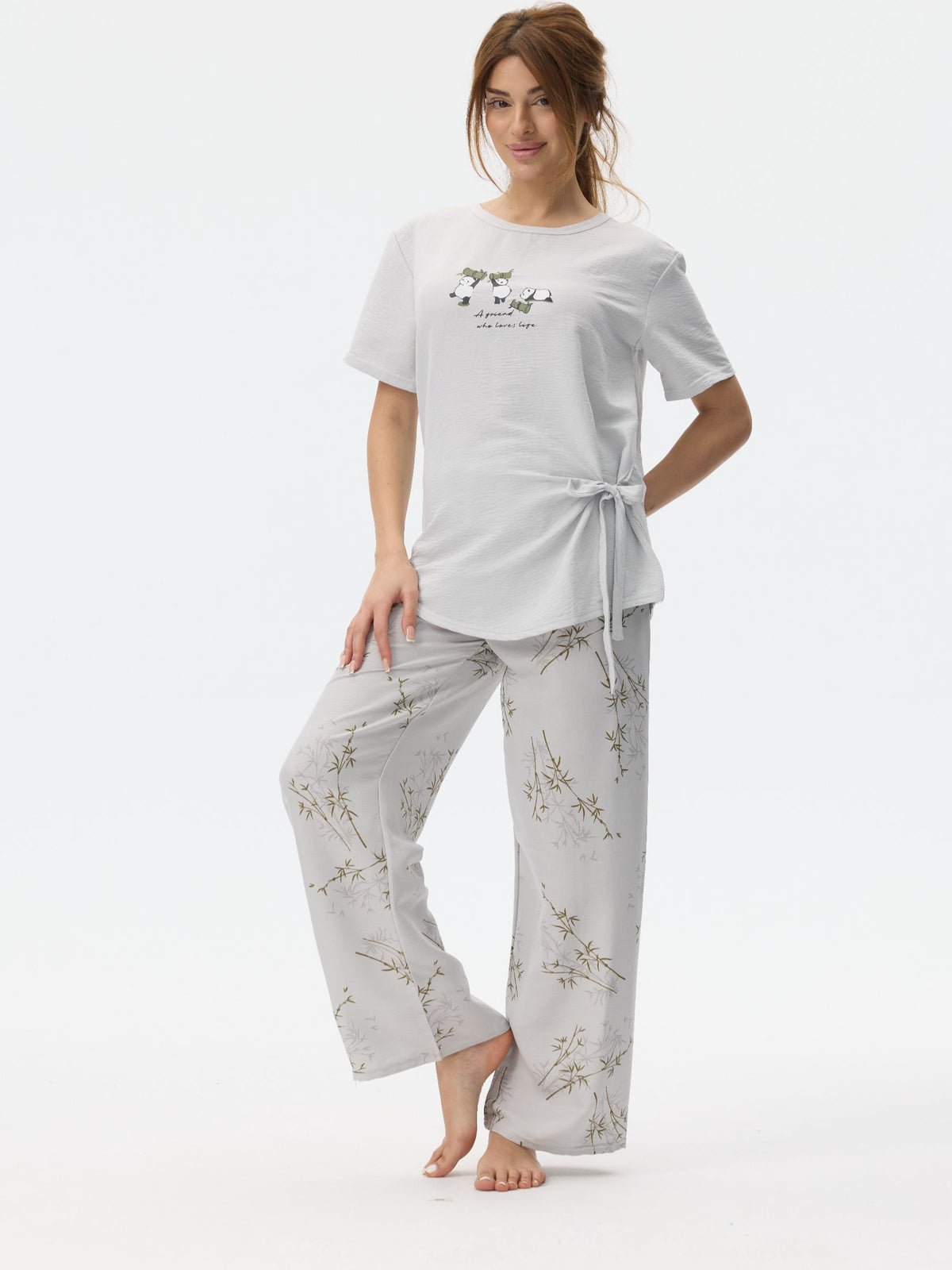 بيجامة نسائية - قطعتين (M-2XL)