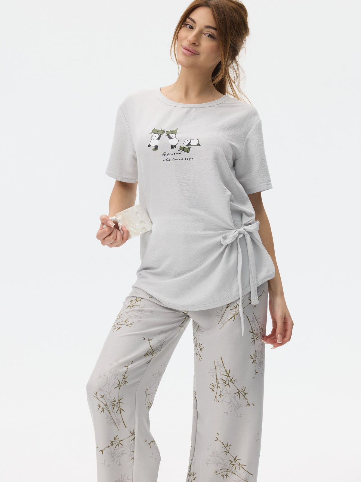 بيجامة نسائية - قطعتين (M-2XL)