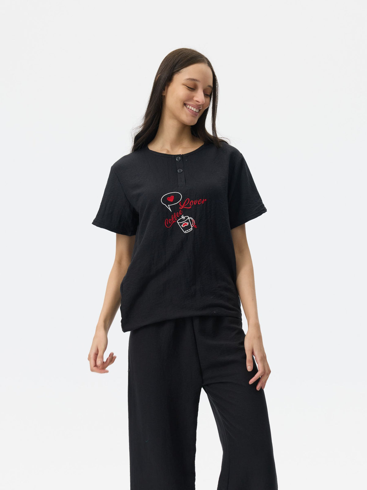 بيجامة نسائية - 3 قطع (M-2XL)