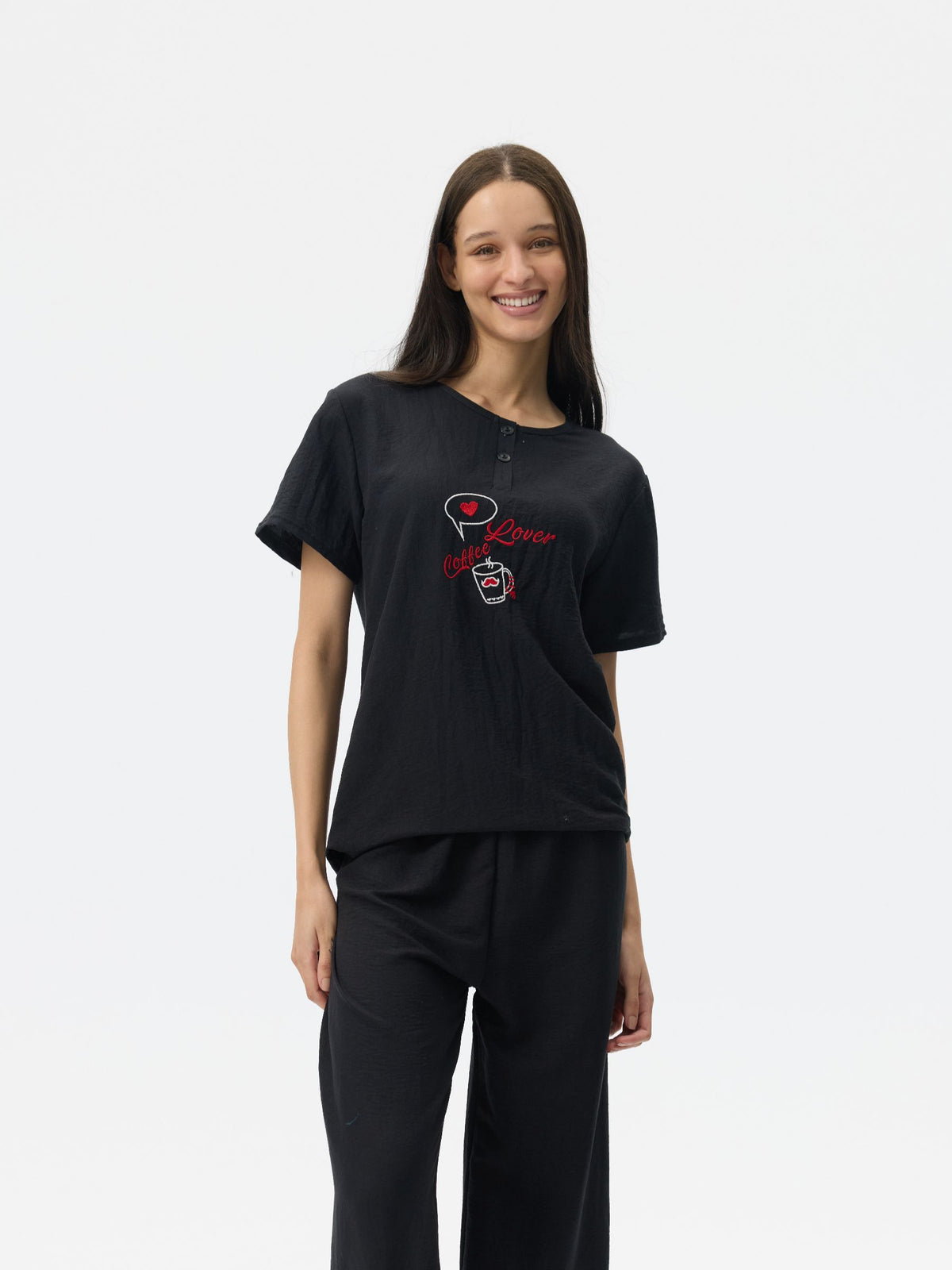بيجامة نسائية - 3 قطع (M-2XL)