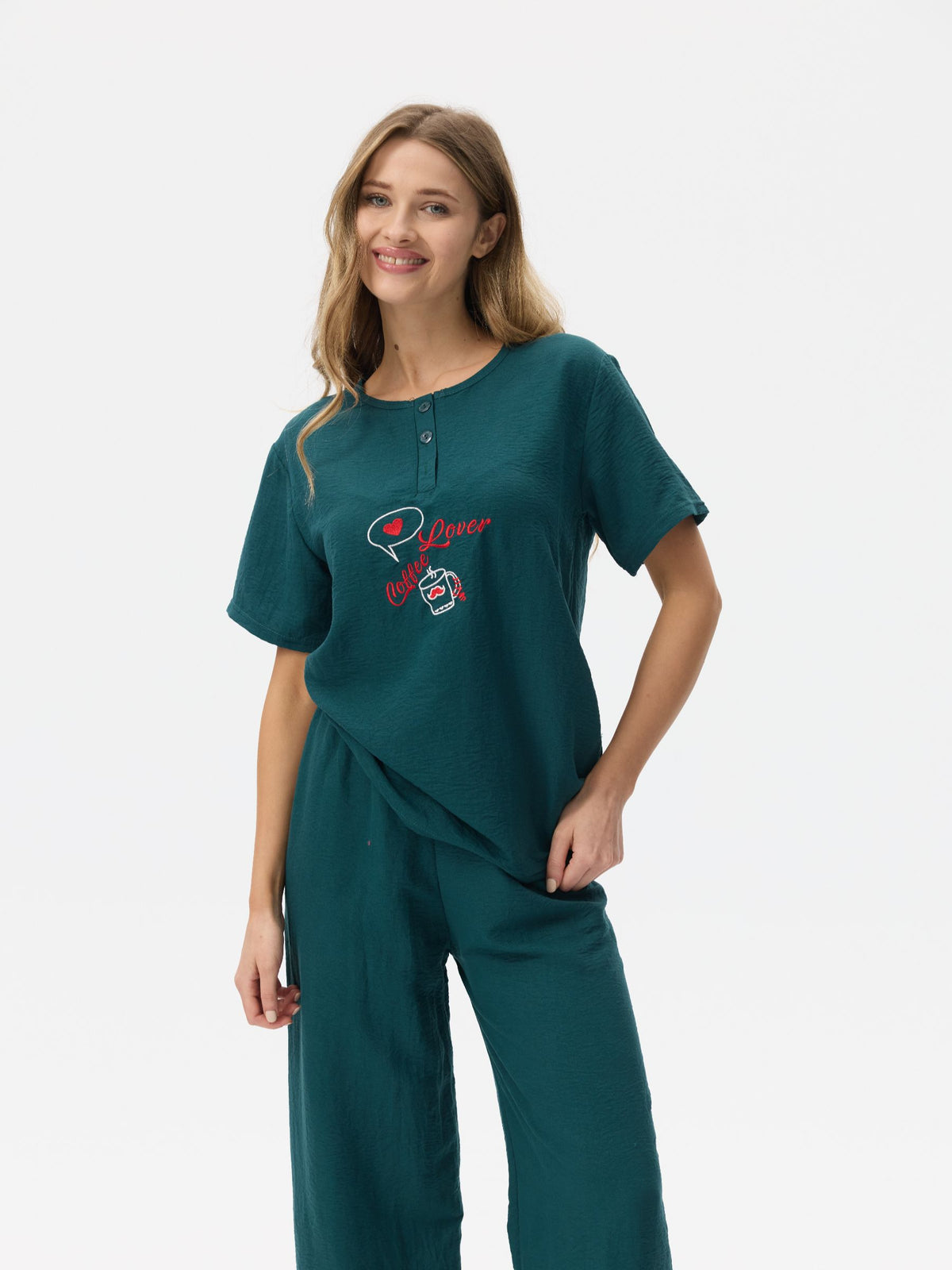 بيجامة نسائية - 3 قطع (M-2XL)