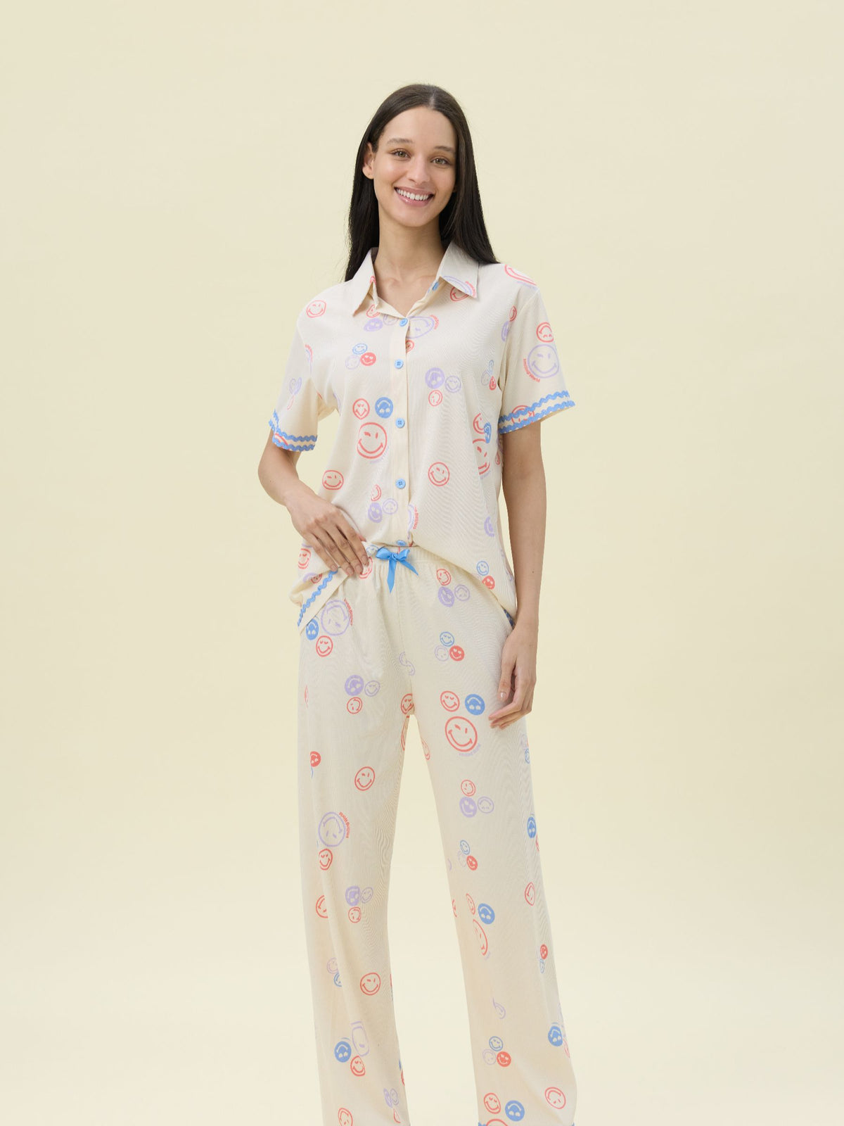 بيجامة نسائية - قطعتين (M-2XL)