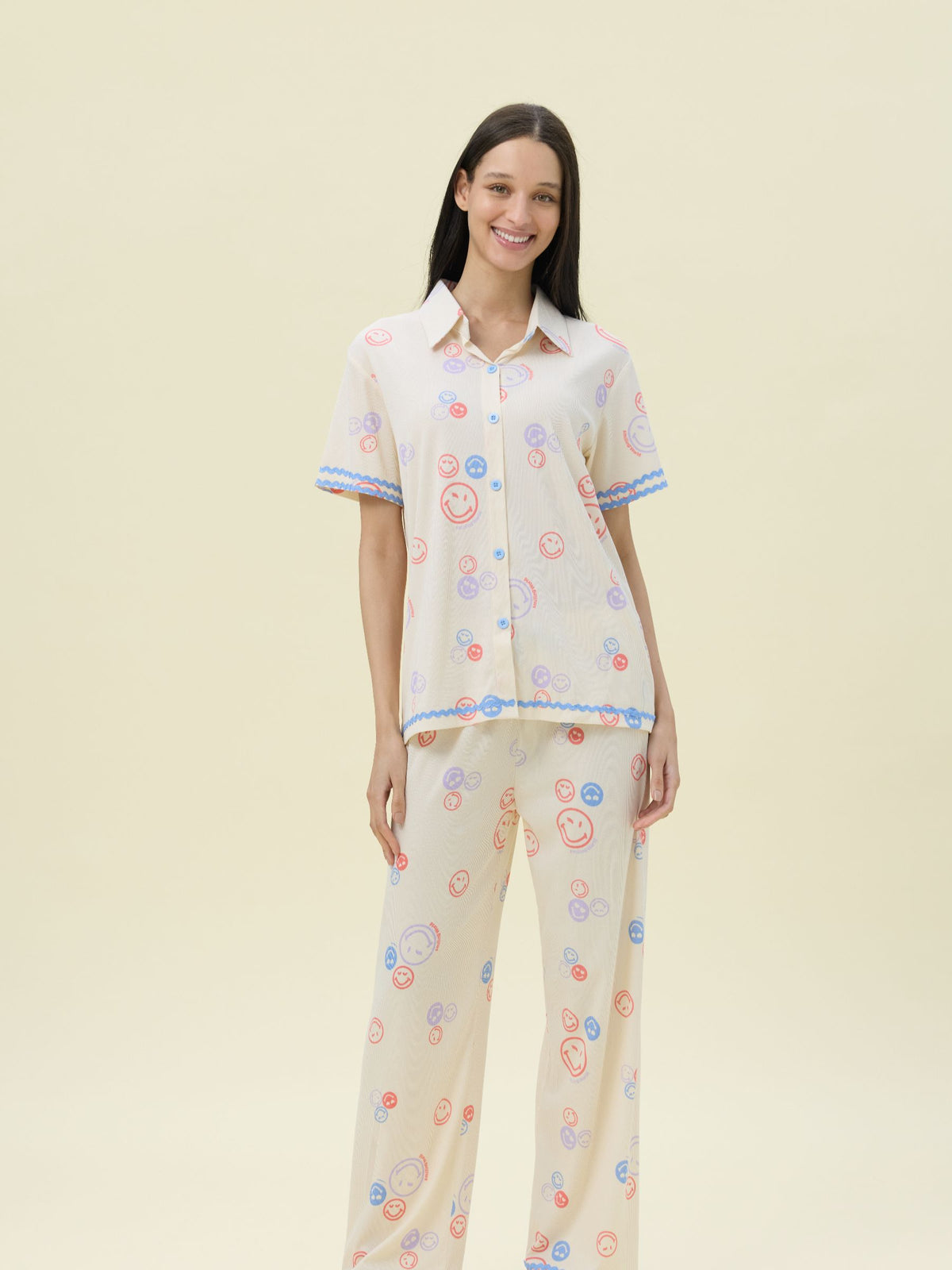 بيجامة نسائية - قطعتين (M-2XL)