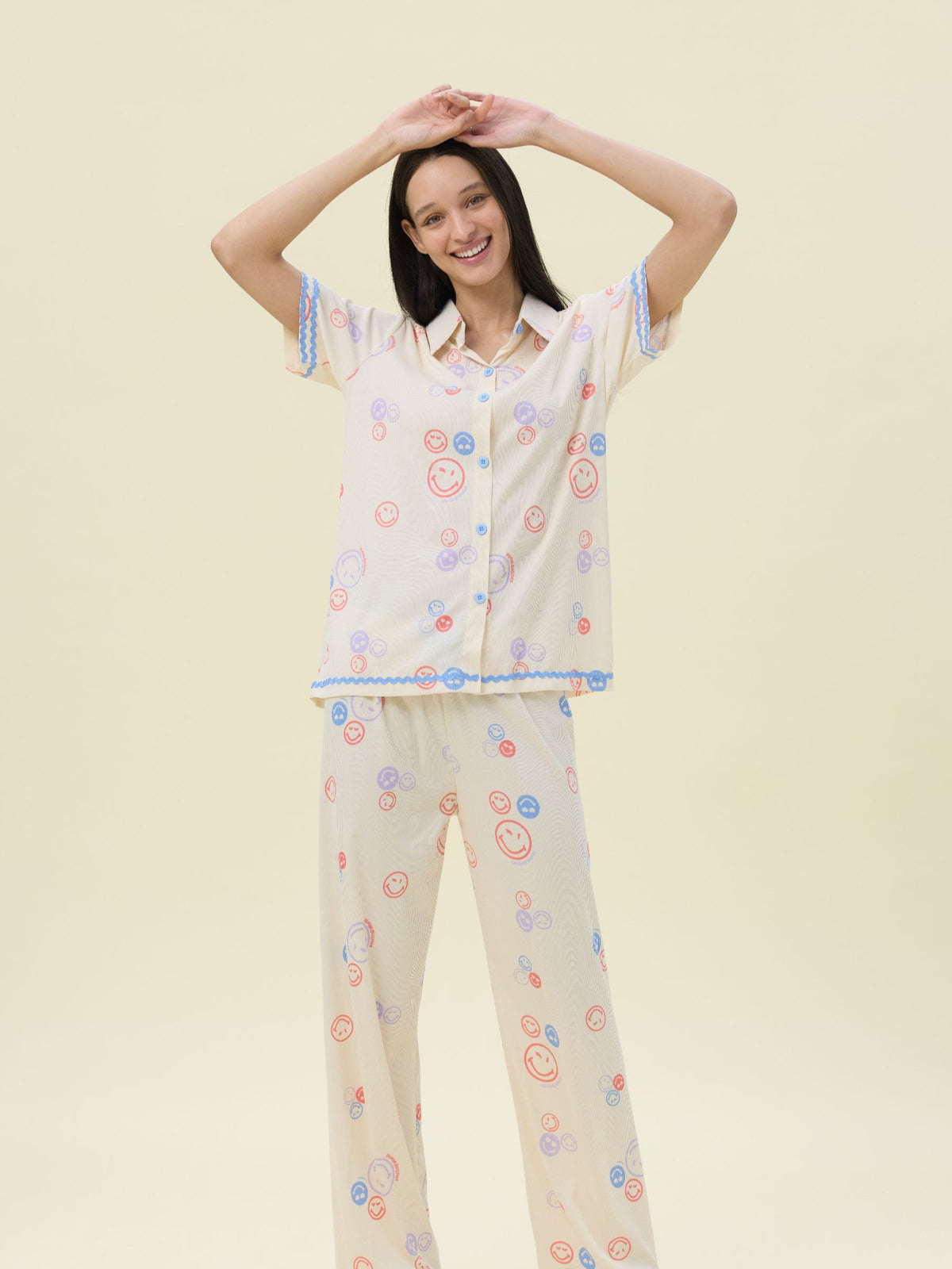 بيجامة نسائية - قطعتين (M-2XL)
